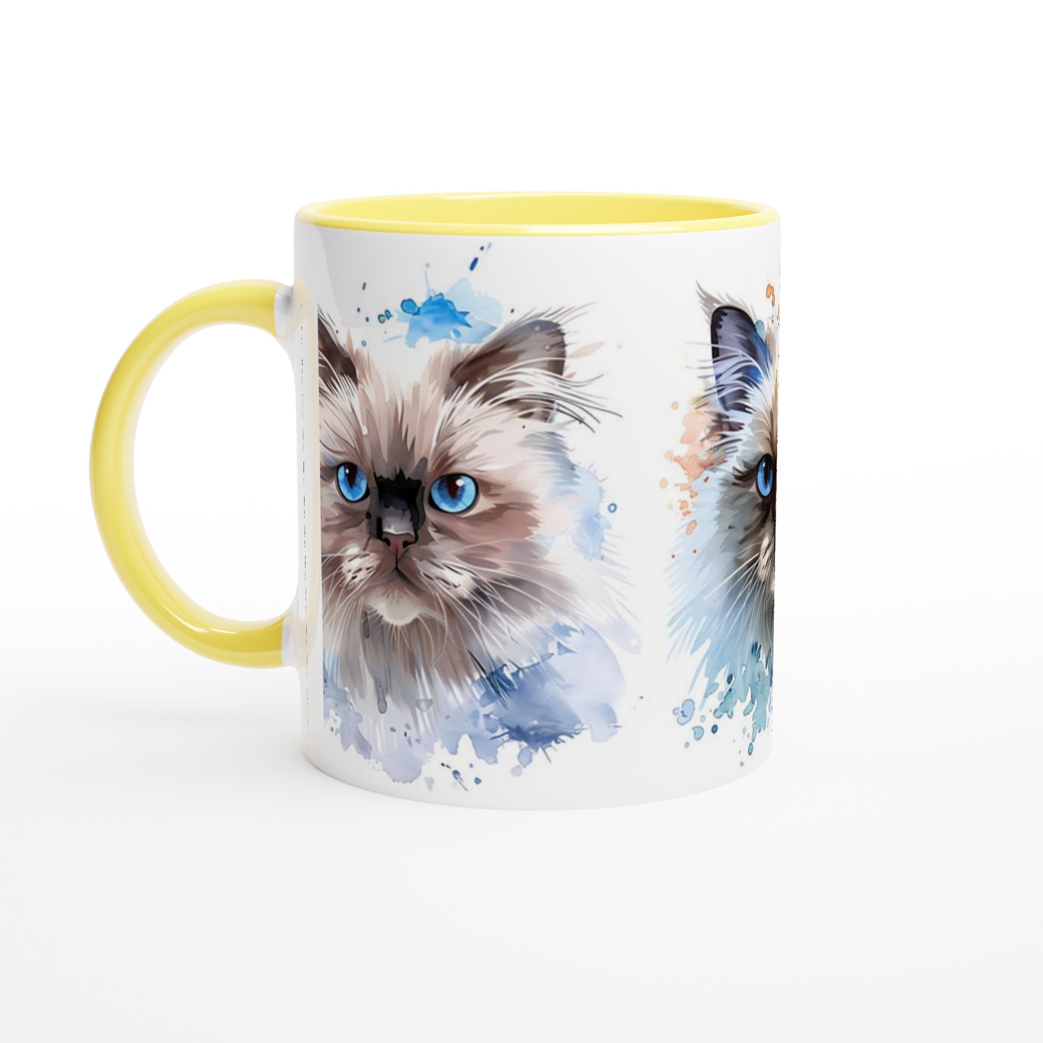 Akvarell Kattmugg - Blåögd Skönhet i Mjuk Design, 11oz Keramik 5 28255cdc-1854-47f4-a91a-c3d0893c5465