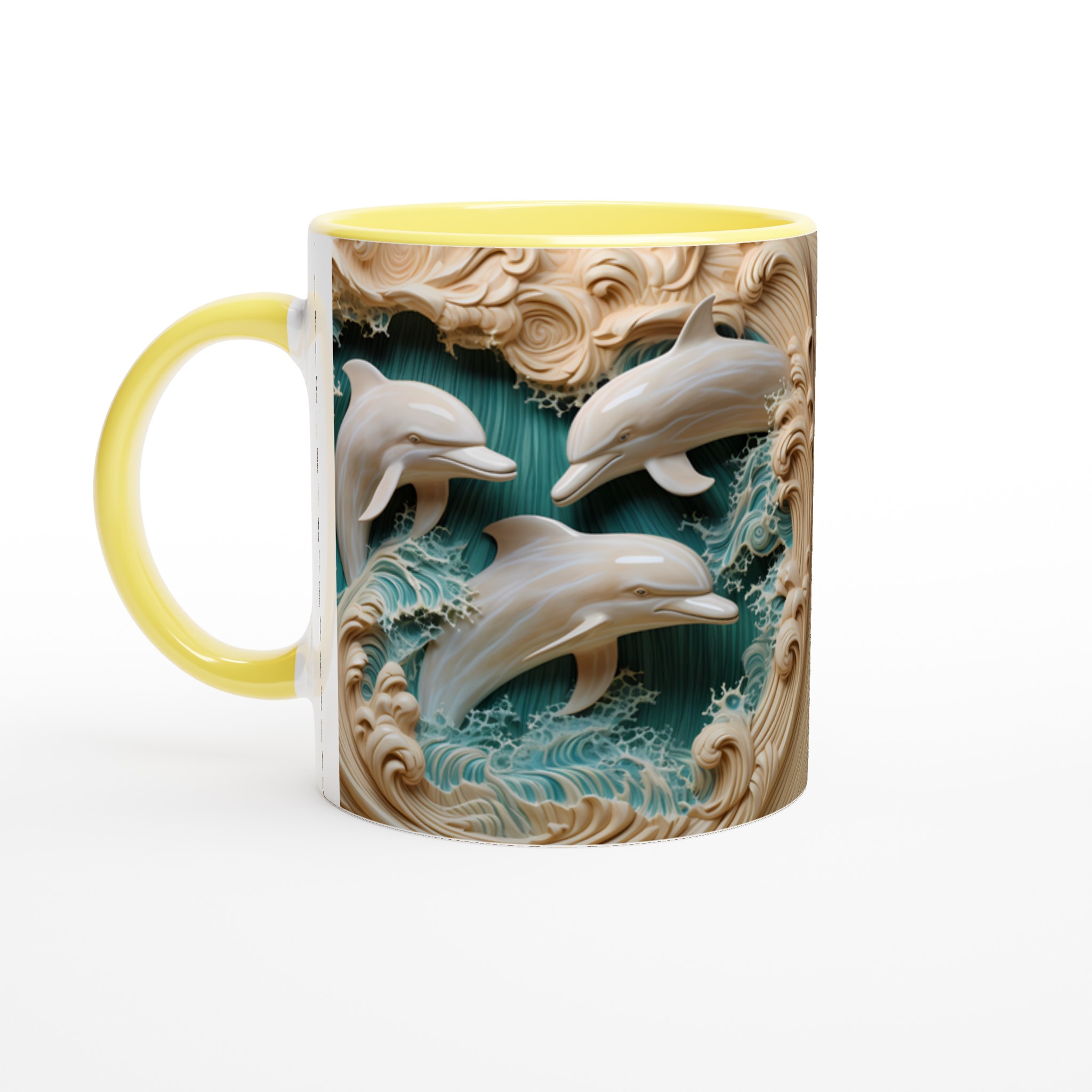 Havsinspirerad 11oz keramisk mugg – Låt ditt motiv simma fritt i vågornas dans 5 28437370-a858-4cbf-8b10-d817648d078b