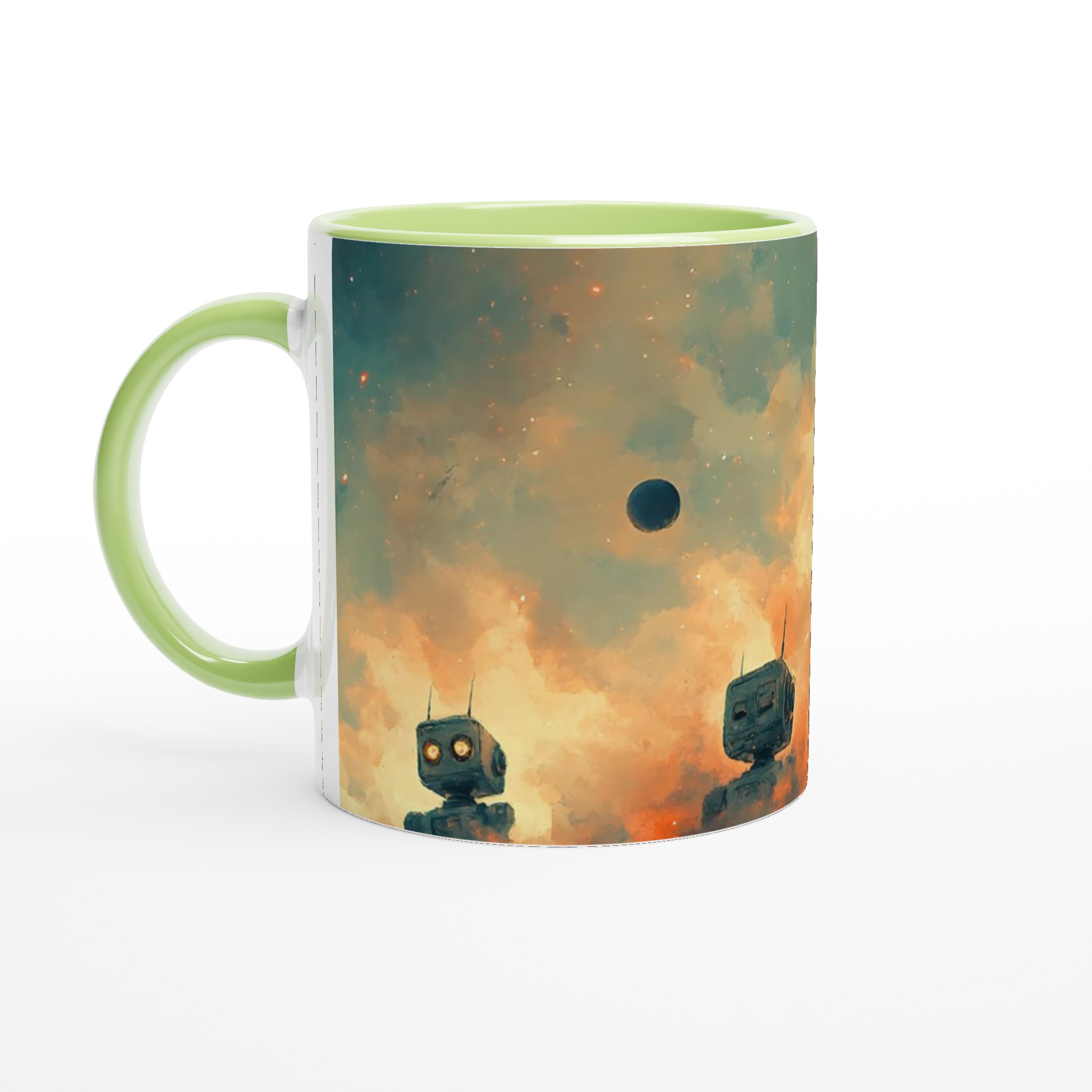 Retro Sci-Fi Robot Mugg - Vintage Inspirerad Keramikmugg i 7 Färger 6 2857ec87-78c3-4522-8af3-75cb08d8ffe2