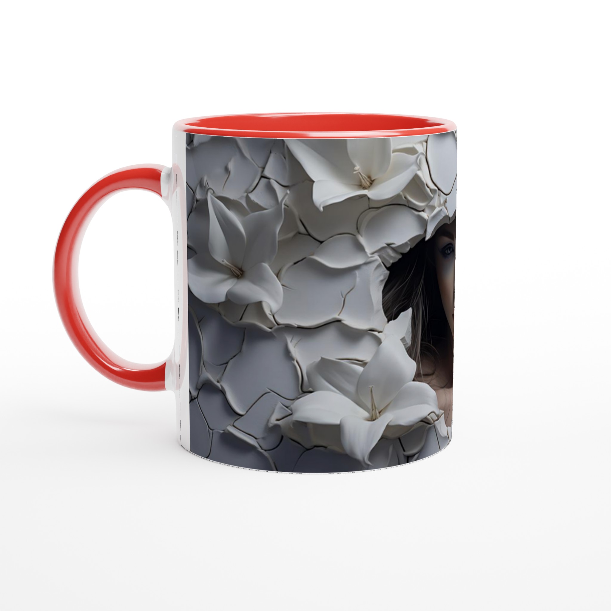 Konstnärlig Keramikmugg: Vacker Design med Blommor – Välj din Färg! 2 289bec78-50ec-4a2e-9f67-dfded5dee7b8