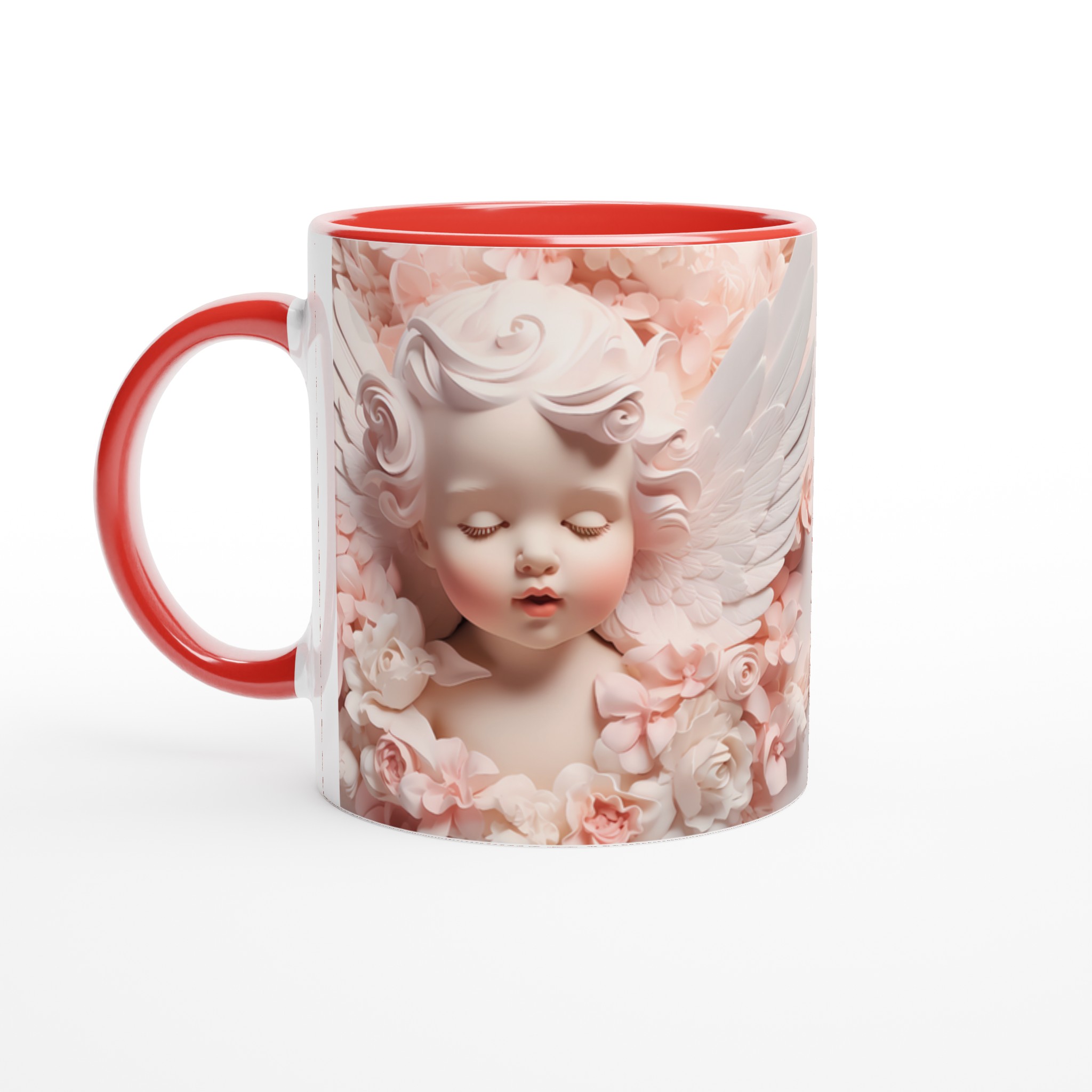 Änglalik Keramisk Mugg – Drömska Pasteller & Vingprydda Motiv | 11 oz Kaffemugg i Din Valfria Färg 2 28b1c8f8-e586-43e0-b612-19fbf3e3f577