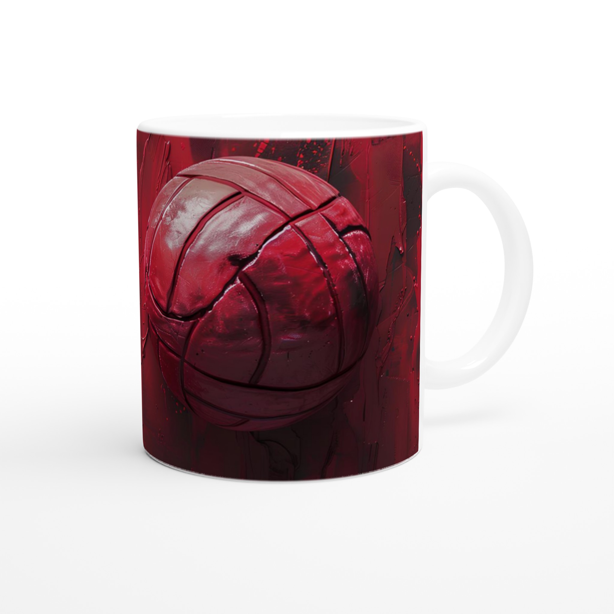 Abstrakt Passion: Röd Konst Basketboll – 11oz Keramisk Mugg i Valfri Färg 9 28d362fe-7ea5-40cd-909a-769628307b7a