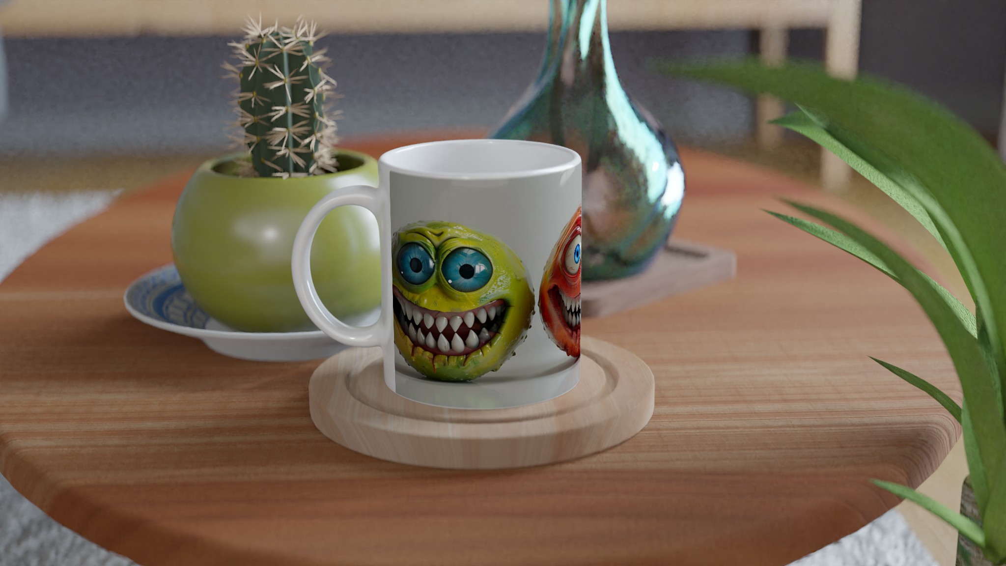 Skräckinjagande Smil: 11oz Keramisk Mugg med Livfullt Monsteransikte – Välj din Färg! 10 28f495d4-8dad-4b9d-9064-c292cf3027c3