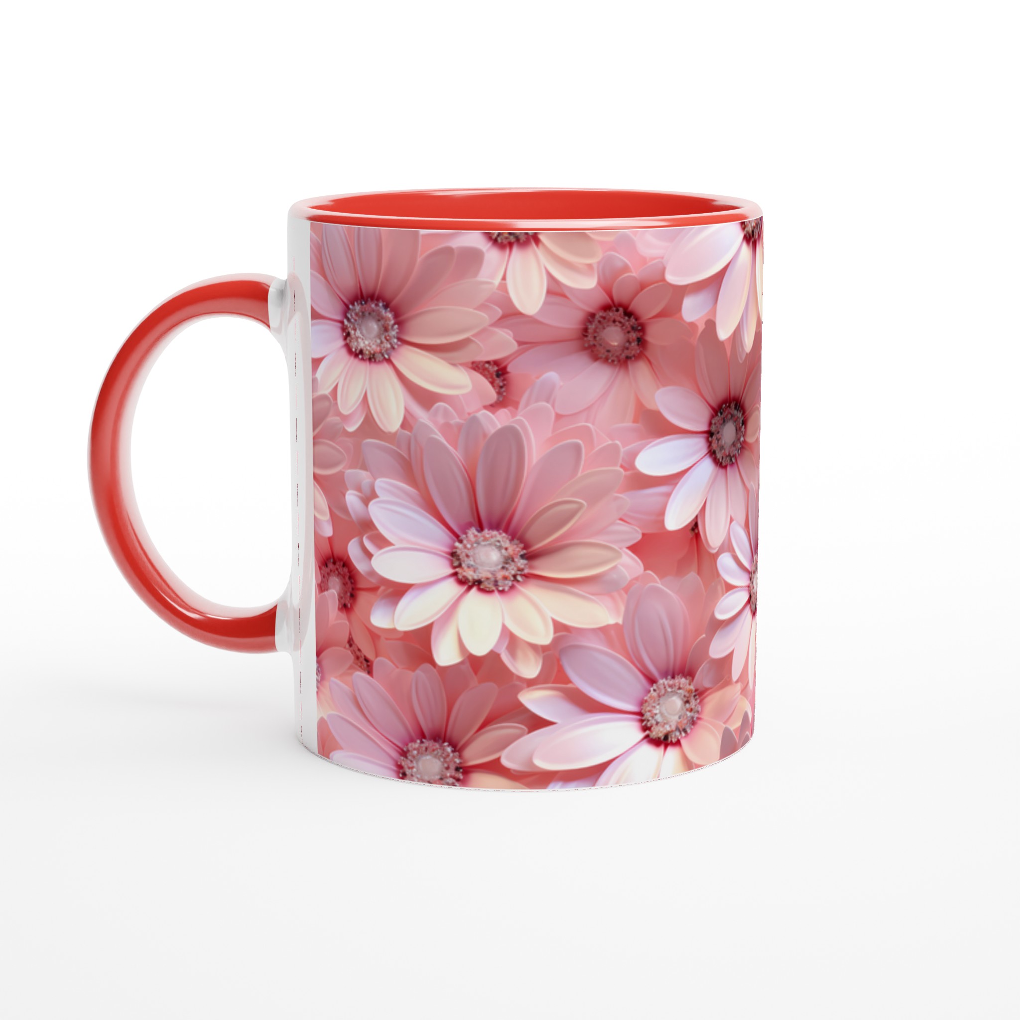 Elegant Vit 11oz Keramisk Mugg med Drömskt Rosa Blomstertryck – Välj Din Färg 2 29244a55-57ae-4098-a03f-aeb1c4e880fd