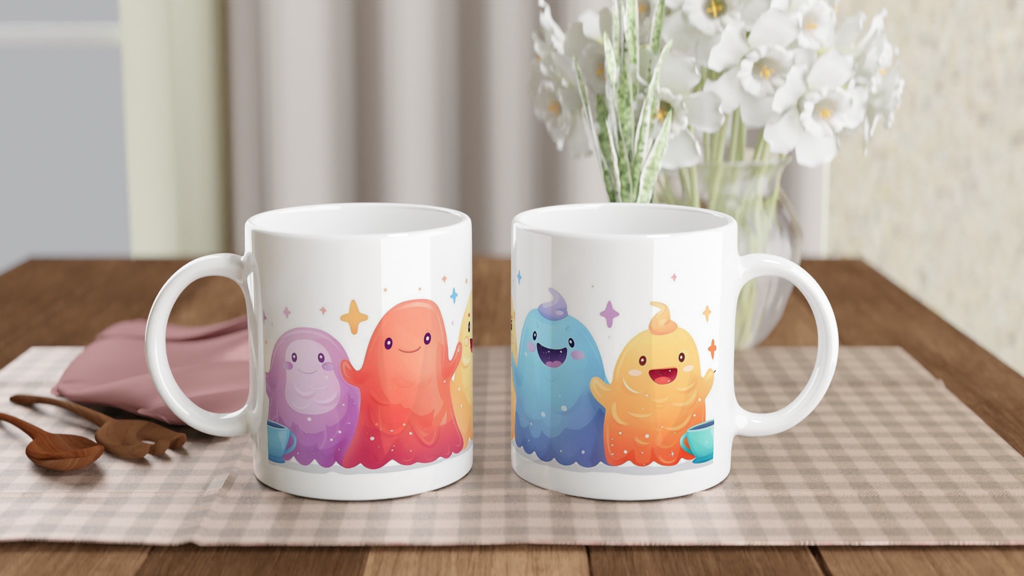 Färgglad 'Kawaii Monsters' Keramisk Mugg – 11oz, Perfekt för Lekfulla Kaffestunder i Valfri Färg! 10 292f2e8e-dcfc-4442-8567-441b9f1ad875