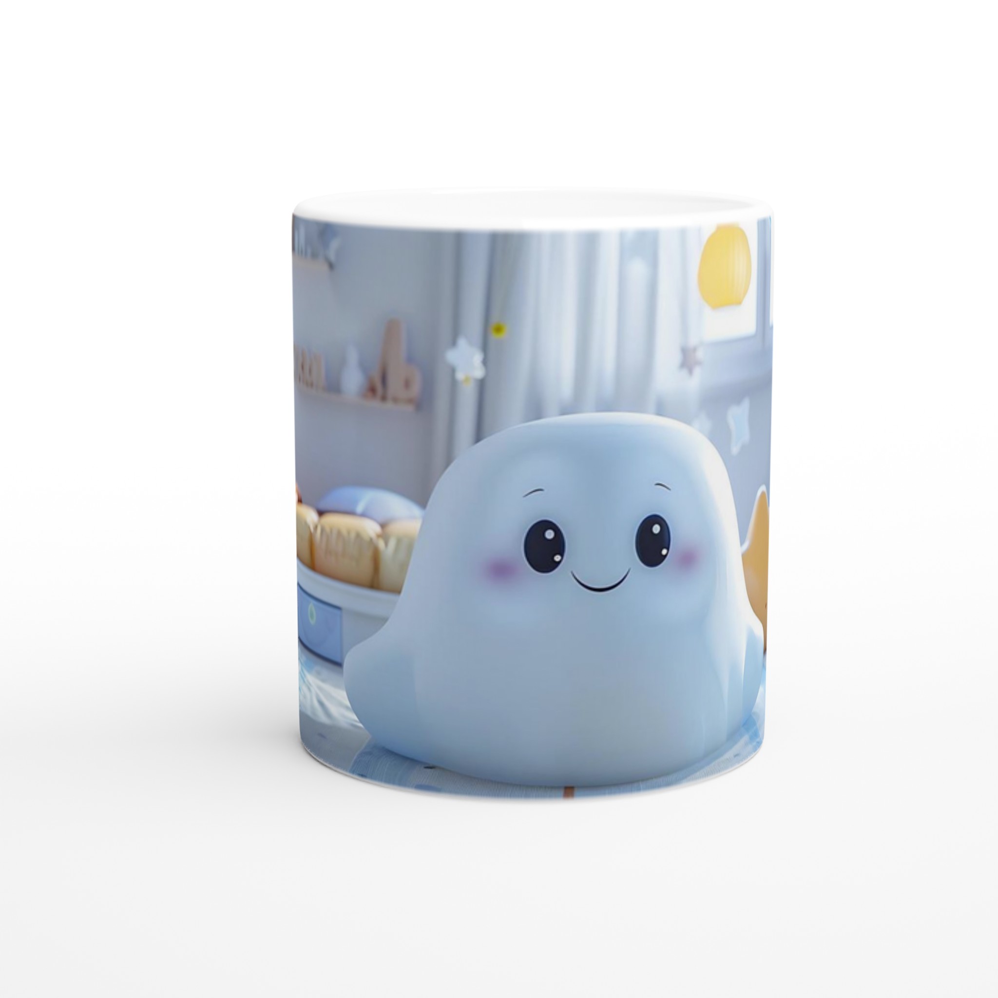 Söt Liten Spök-Mugg: 11oz Keramikmugg i ditt val av färgglada nyanser – Perfekt för att sprida glädje! 9 29c92132-5970-47c2-906b-961daea01053