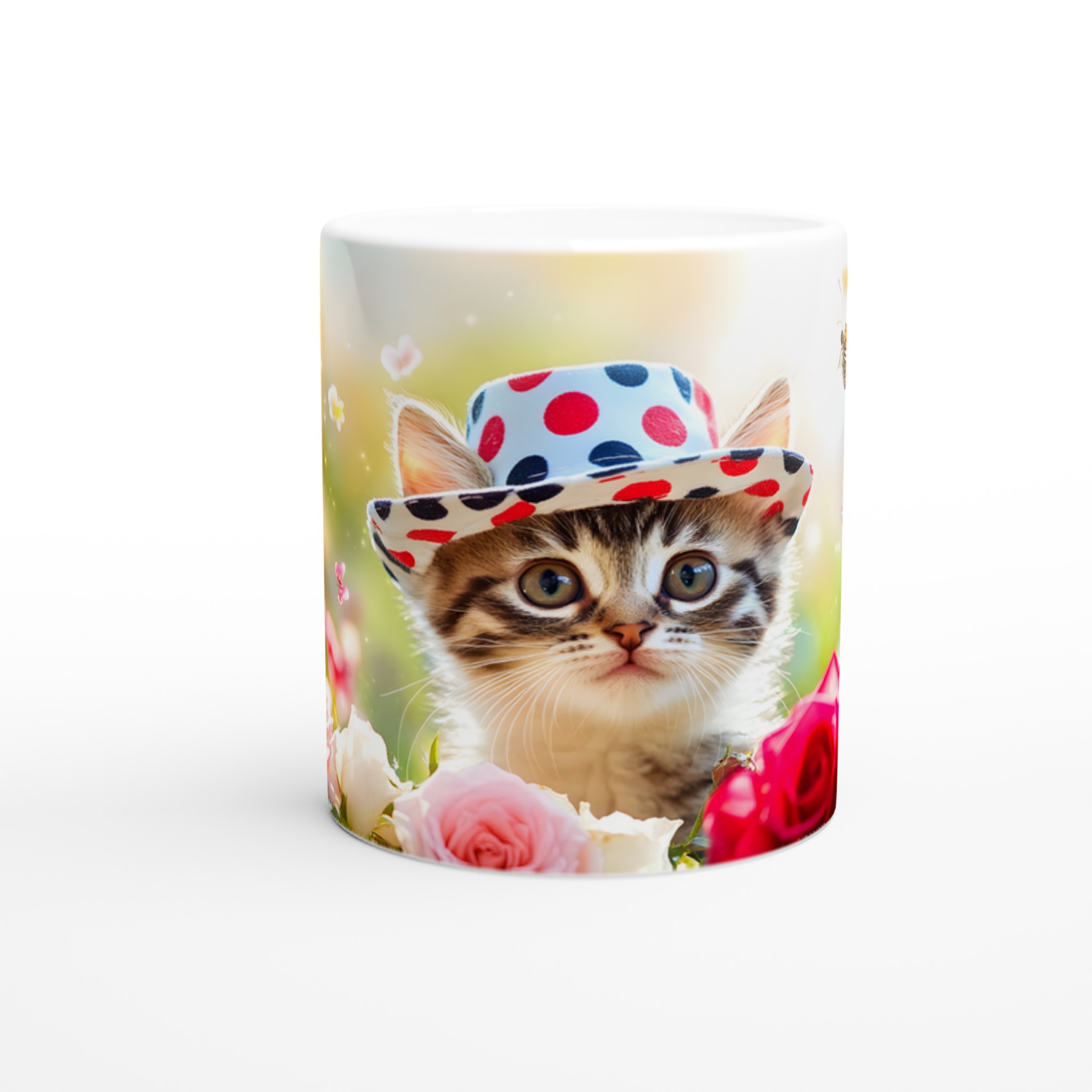 Förtrollande kattunge i hatt – 11oz Keramisk Mugg för sagolika stunder, i 7 färger 8 29d1bbf5-949f-4ca9-824e-98fee993939d