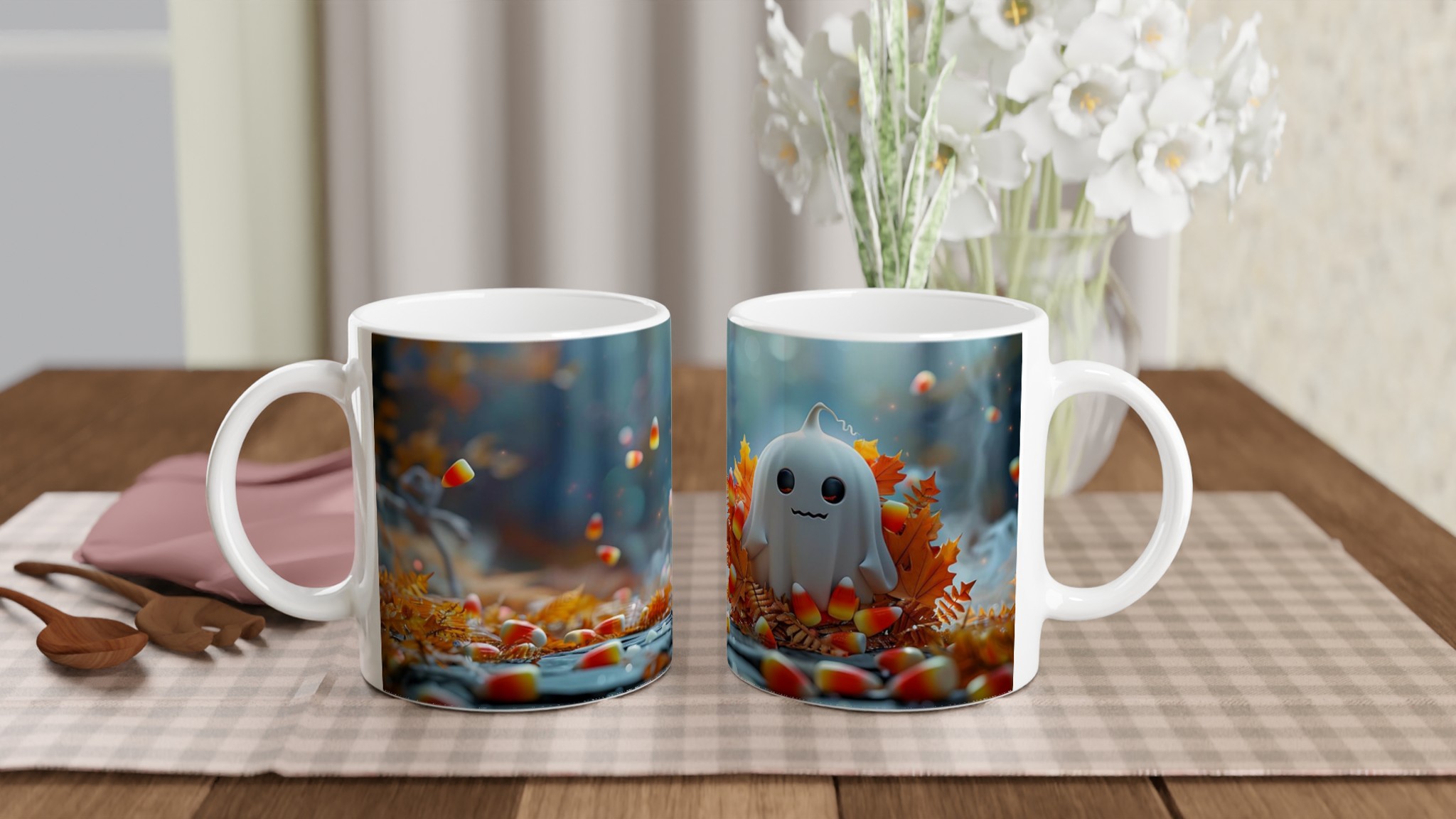 Spökligt Söt Halloweenmugg – 11oz Keramisk Mugg för Pumpaälskare, Välj Din Färg! 10 2a06cb7a-5c5c-4c50-bfd9-0d43f114941f