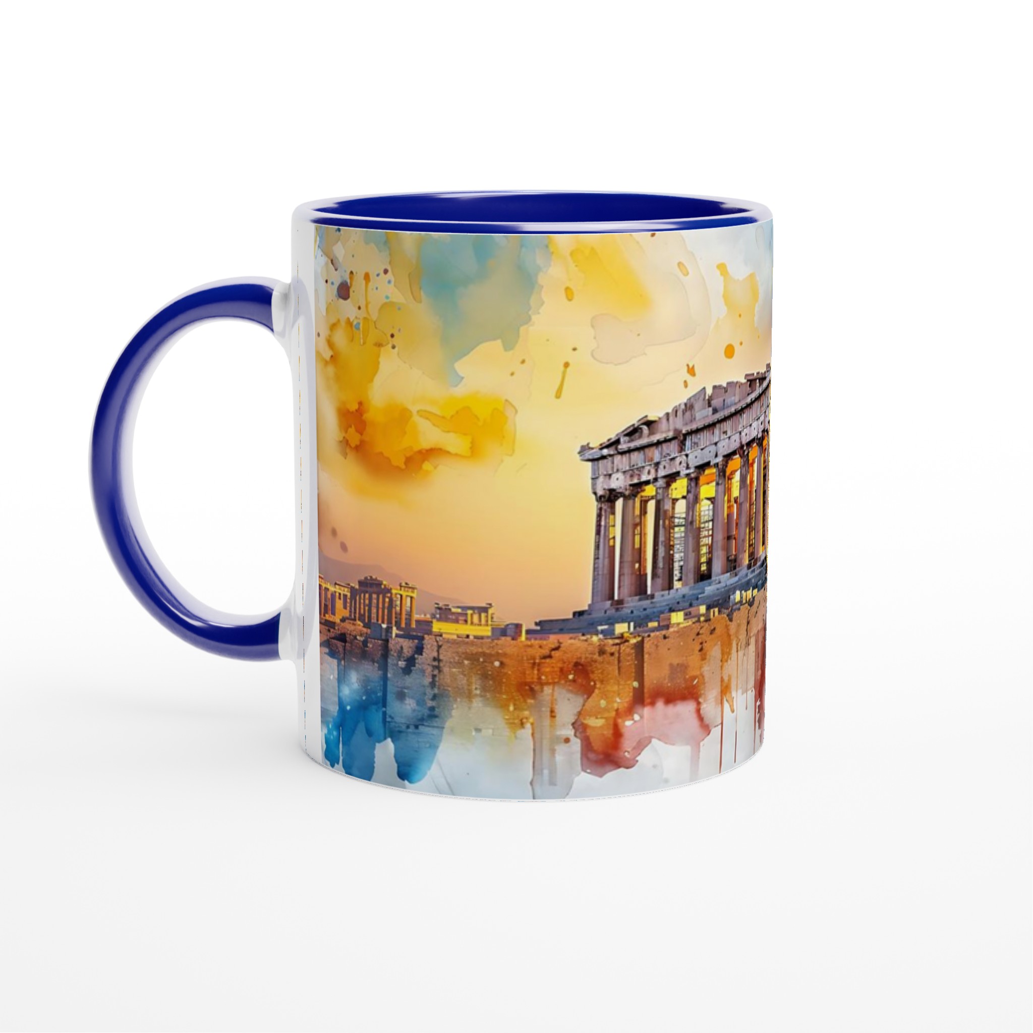 Aten Akropolis Vattenfärgsmugg – 11oz Keramikmugg i ditt val av sju livfulla färger 4 2a6b4a4f-34f8-4e33-8758-e1040bc4794b