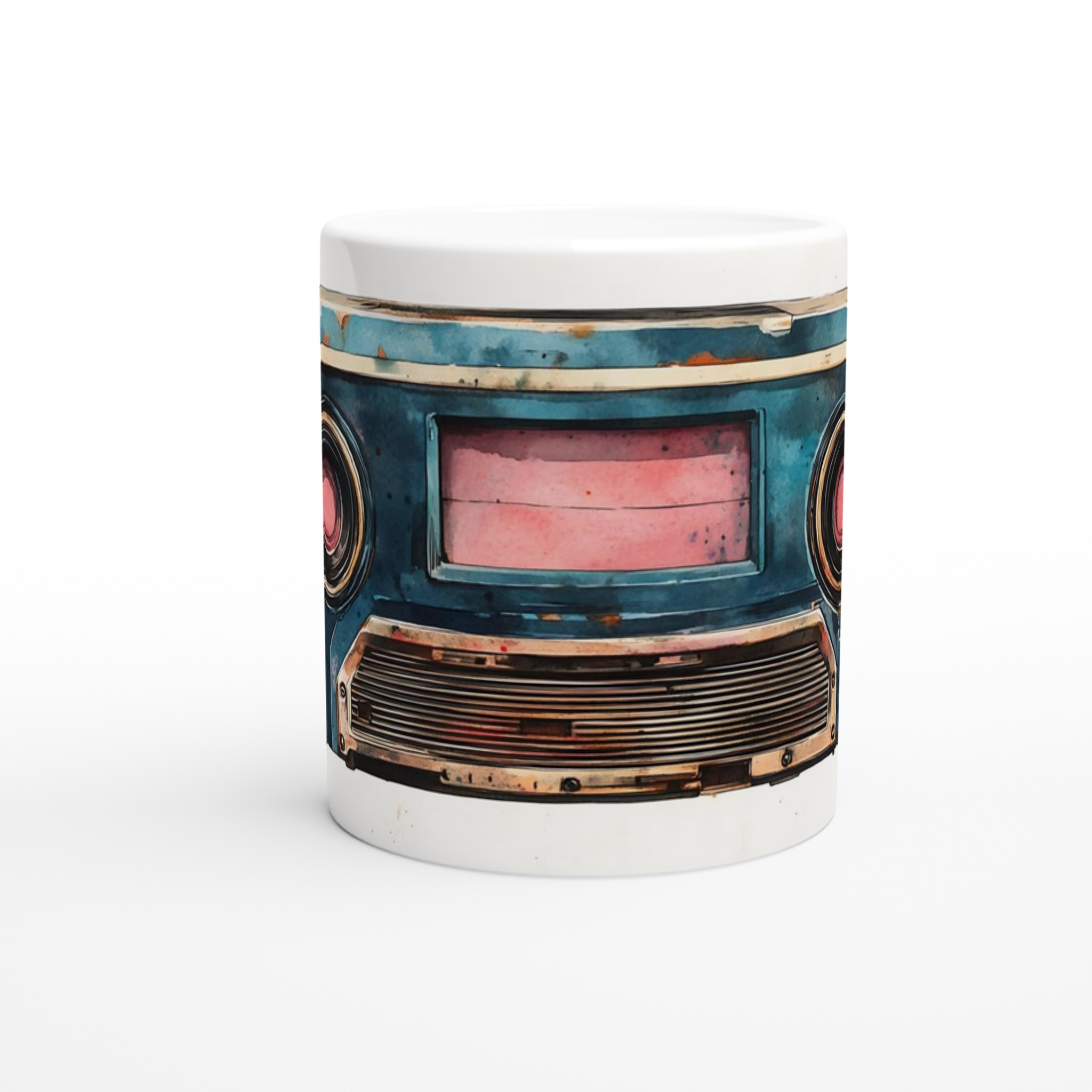 Retro Boombox Akvarell Keramisk Mugg – Nostalgisk Design i Ditt Val av Färg 8 2aae16df-d981-4ec3-a219-0094694fc43c