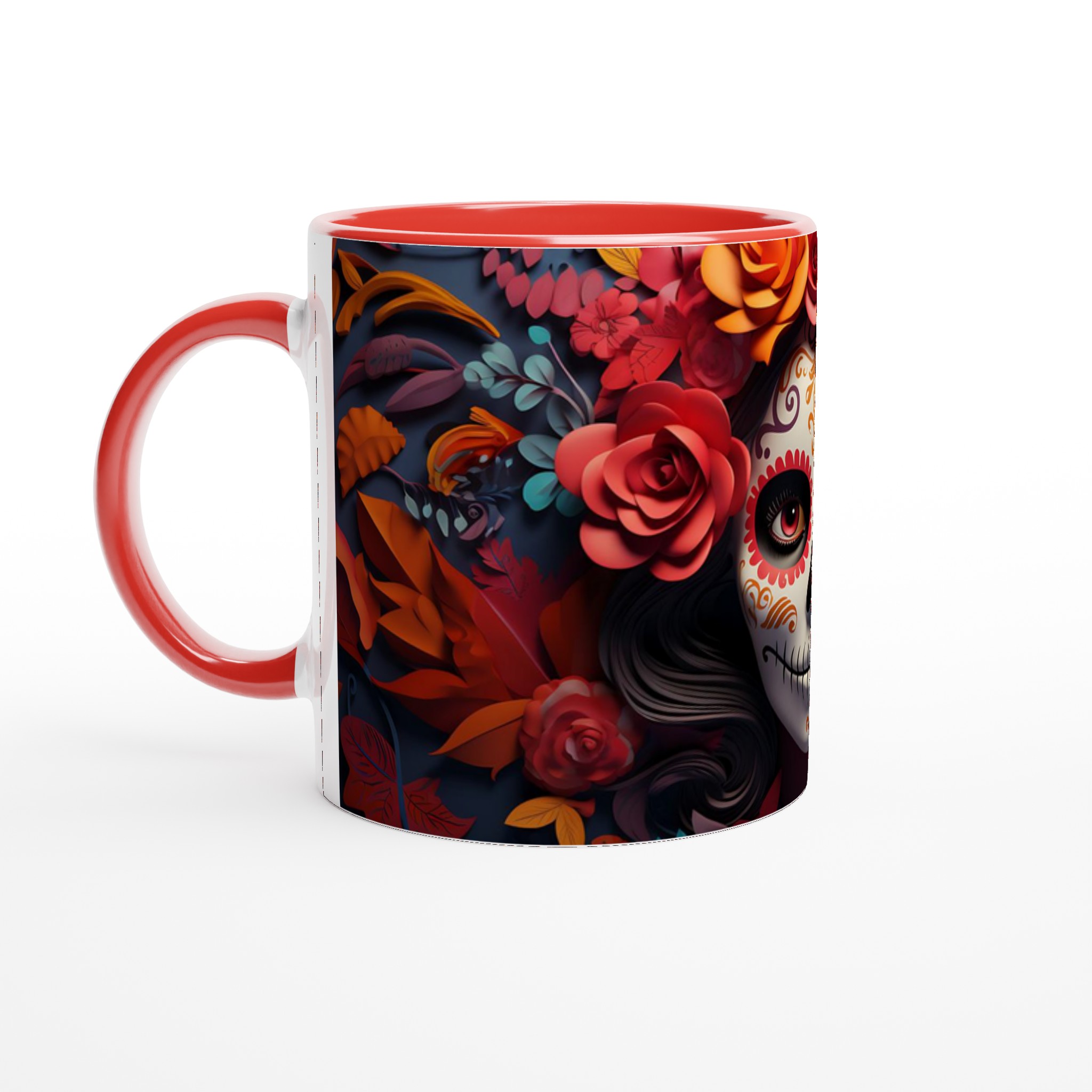 Sugar Skull Blommig Keramisk Mugg – Fira Livet i Levande Färg, 11 oz 2 2b14d231-e7dc-44c0-8914-a89289dff97e