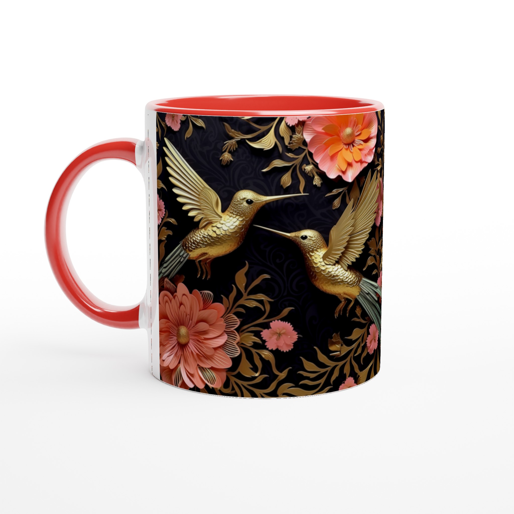Lyxig Kolibri & Blommig Keramikmugg - Guldskimrande Design i Ditt Färgval 2 2b2ca845-af8c-4c0e-a2b4-743739d986d8
