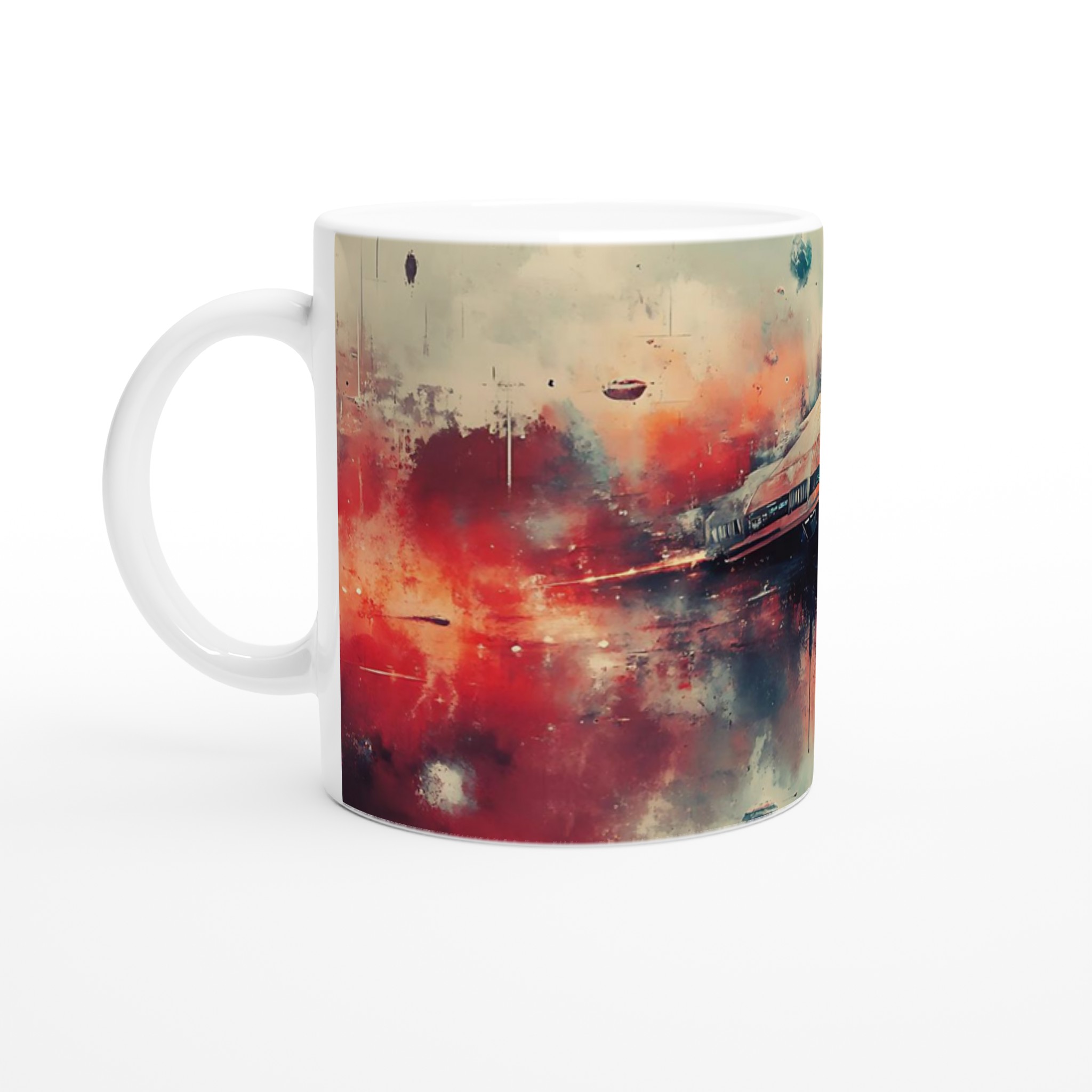 Kosmisk Färd 11oz Keramikmugg - Futuristik Rymdkonst i Välj Färg 1 2b2f1a7e-740d-40f1-b0a8-8cecf261f0ef