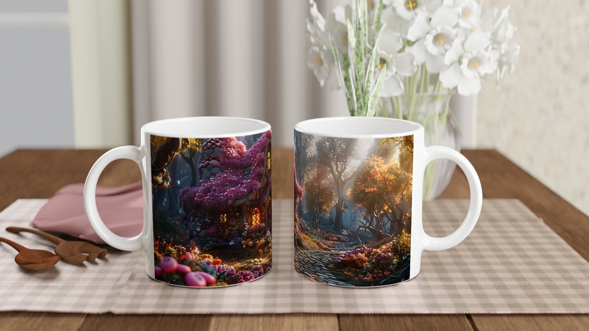 Fairy Tale Cottage Keramisk Mugg – Drömsk Design i Livfulla Färger 10 2b781cfe-182f-40ed-ad16-179d6769c3f4