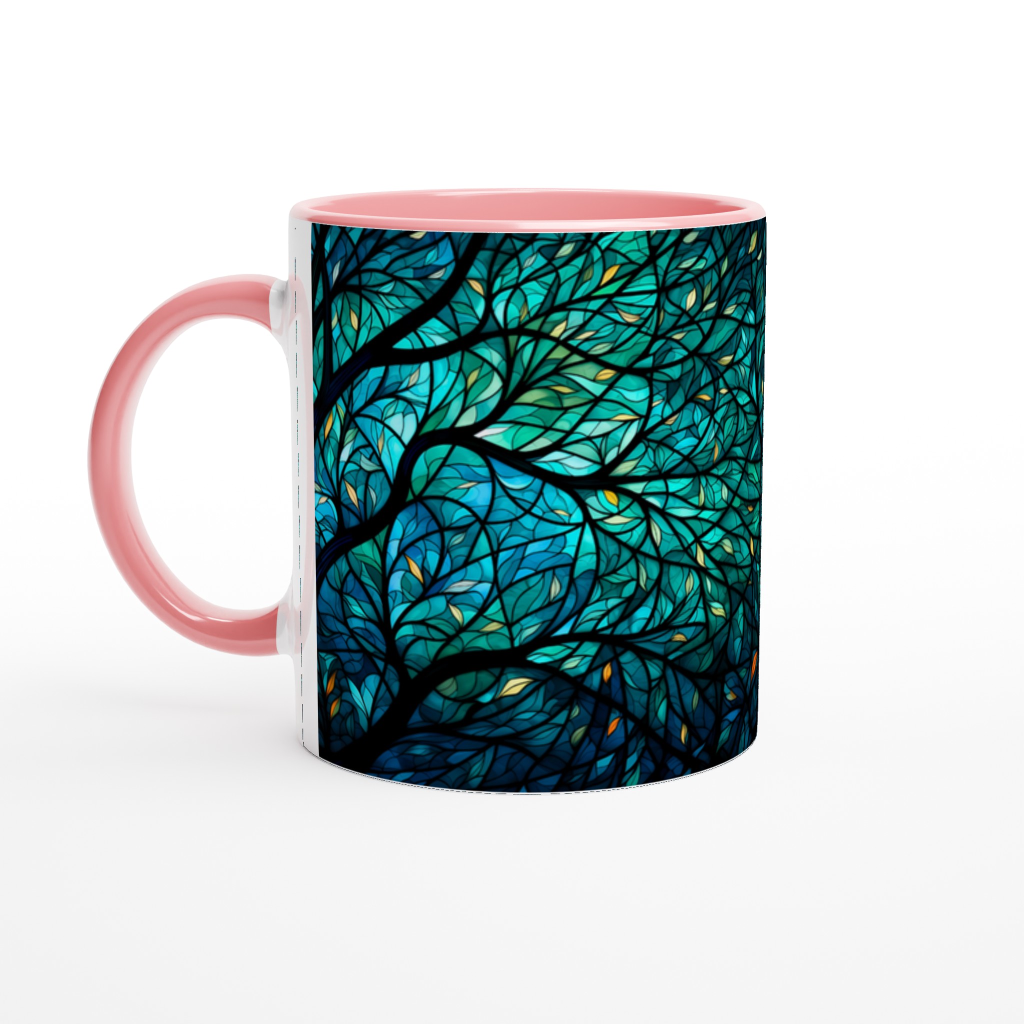 Förtrollande Skogsglans Mugg – Konstnärlig Keramikmugg i Glasmosaik Design, 11oz 6 2b822eaf-69b5-491c-9294-574cfa6b76bc
