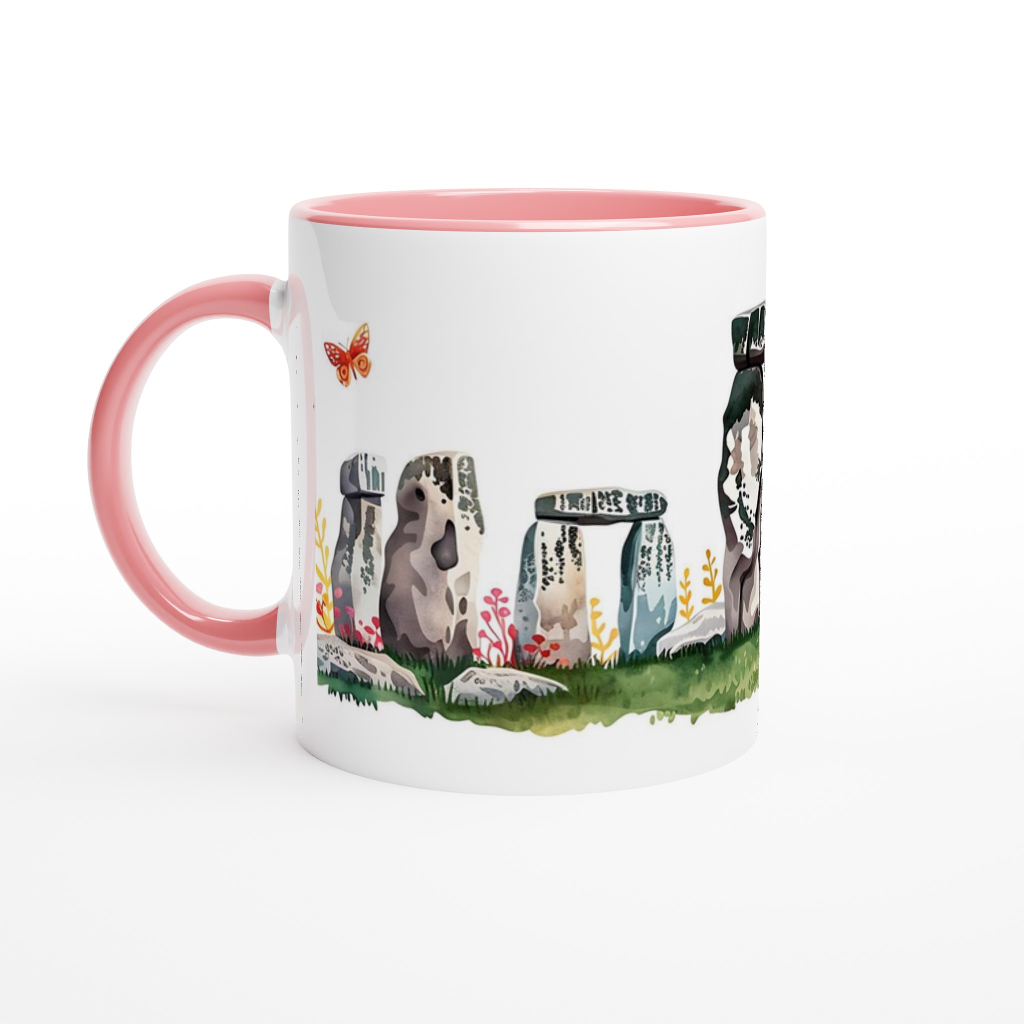 Stonehenge & Butterflies Akvarellmugg – 11 oz Keramikmugg i ditt val av 7 färger 6 2bfa2f51-4ebd-4316-b6c5-ff2e8bf3e166