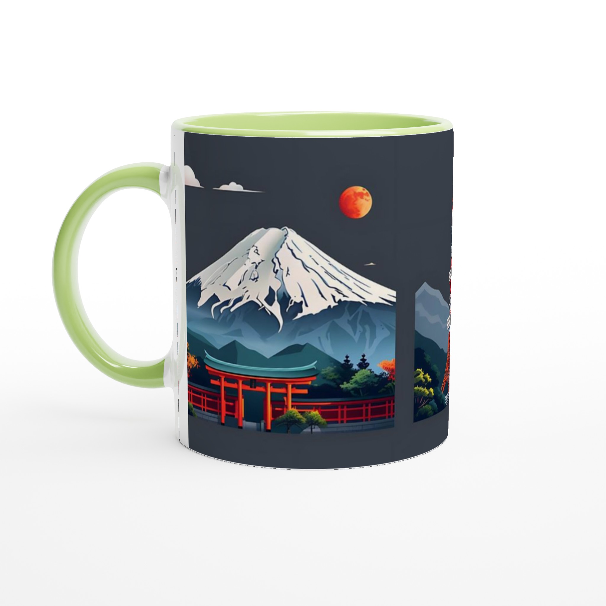 Japansk Resedrömmar Mugg – Fuji, Tokyo Tower & Torii – Perfekt för kaffeälskare i sju färger! 3 2c53fcfb-30f5-4662-8aae-92fb81edee18
