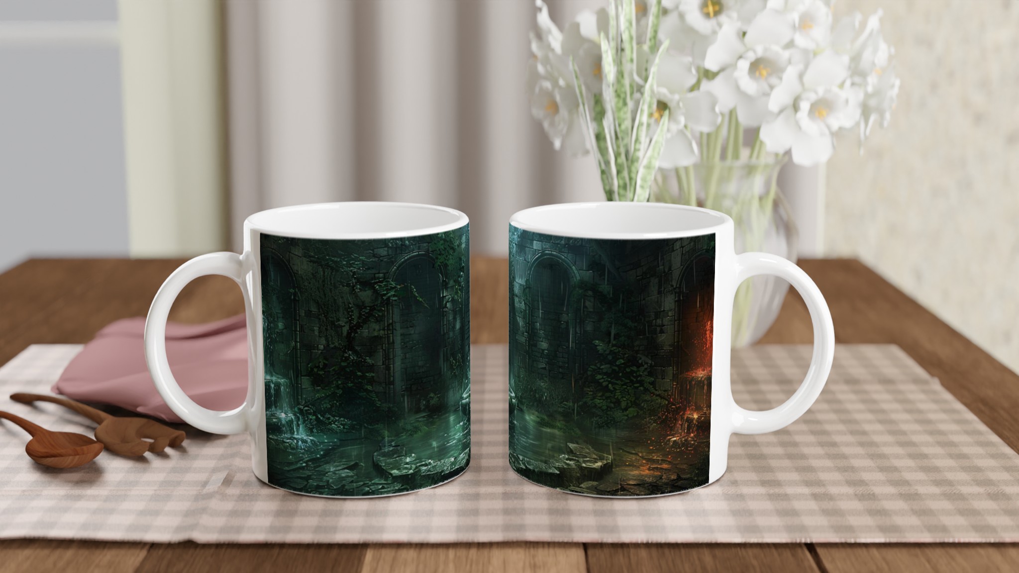 Mystisk Grotta Keramikmugg - 11oz Kaffemugg med Fantasikonst & Färgval 10 2c7f1100-4e4d-4dc7-8f3a-468ecf9fb291