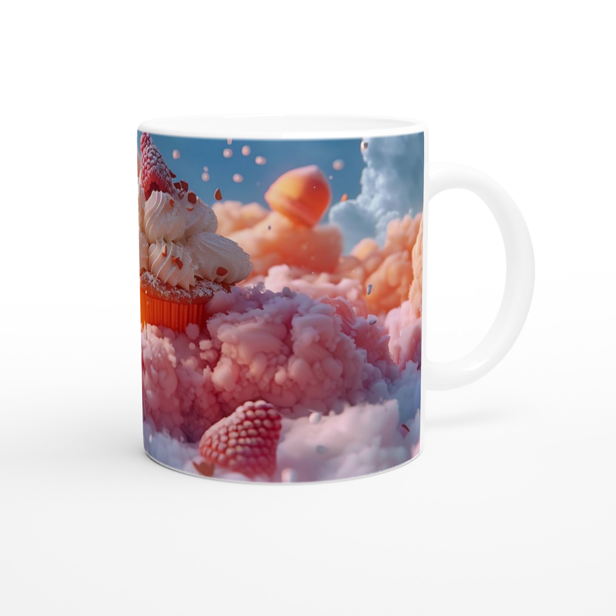 Drömsk Cupcake 11oz Keramikmugg – Pastellrosa Moln och Hallonmagi i Ditt Val av Färg 9 2c85e6ee-691b-4978-94f0-821b4bb663b4