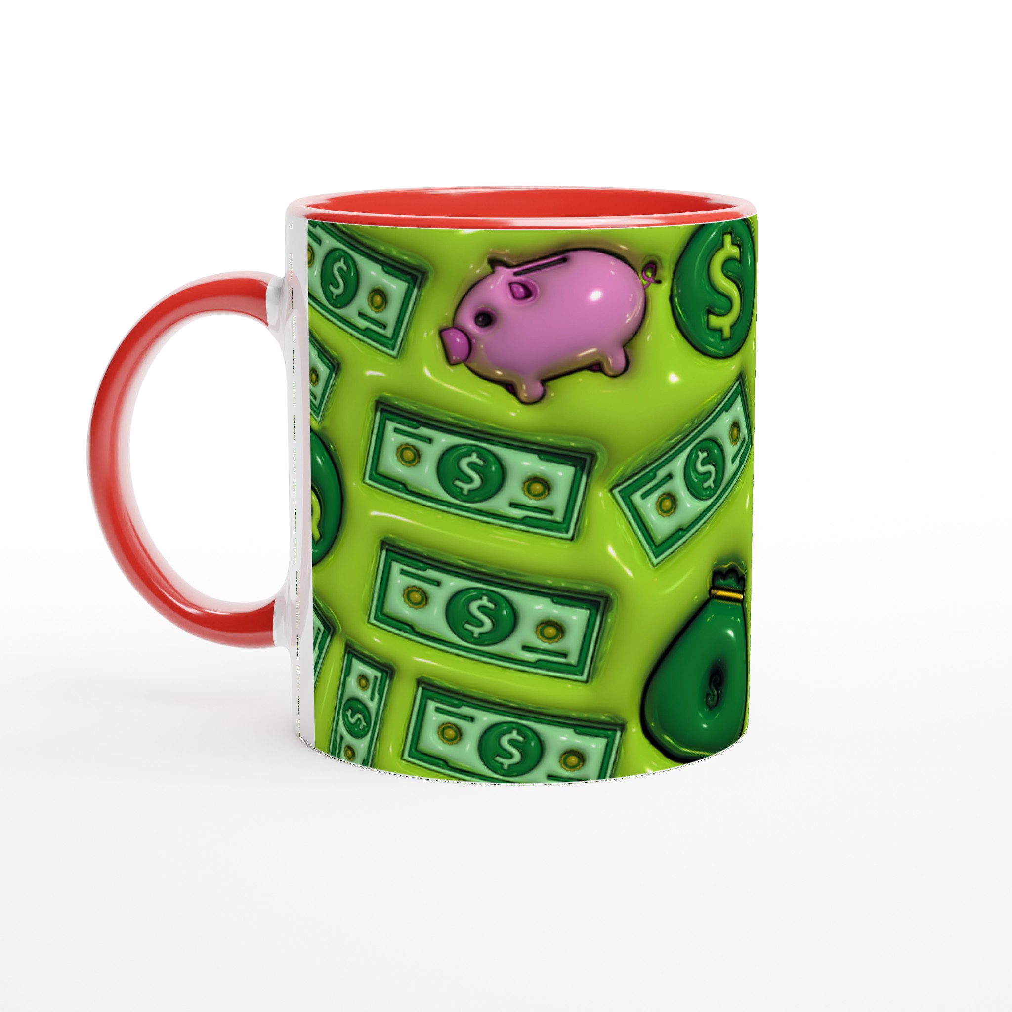 Lyxig Grön Pengar-tema Mugg – Investera i Stil med Vår 11oz Keramiska Kaffekopp 2 2c8cbab2-e374-42e3-bb38-59d34ca6899b