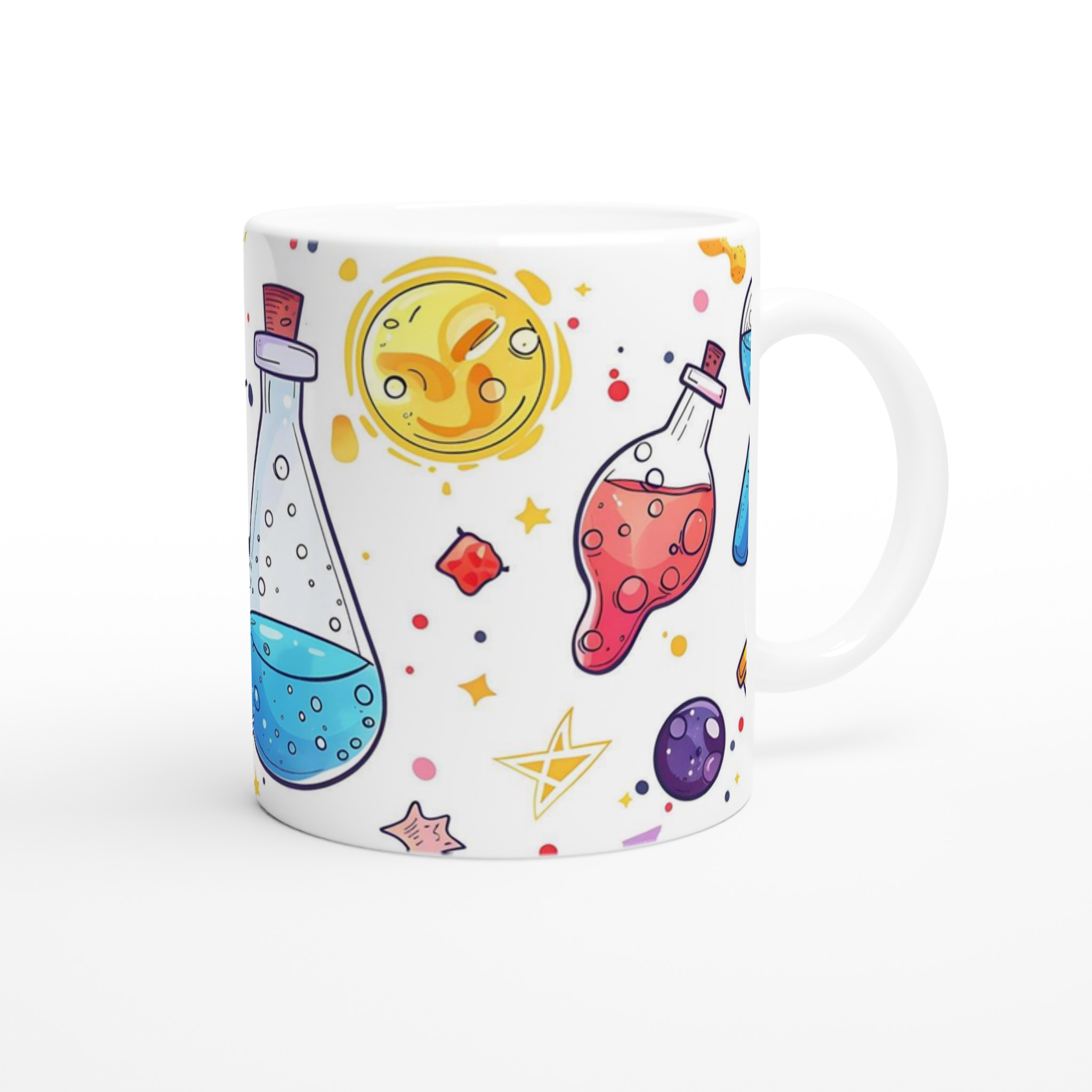 Kreativ Experimentmugg – Vetenskaplig Design i Klara Färger, 11oz Keramikmugg 9 2cbec00a-2058-44c6-98d2-7a688b413b9f