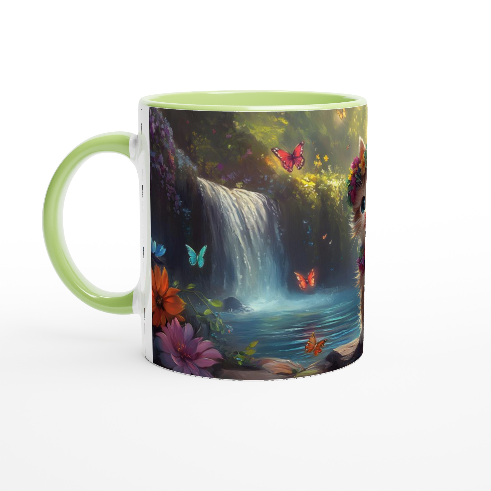 Magical Kitten Fantasy Mugg – 11oz Keramikmugg med Förtrollande Vattenfall & Blommor 3 2ce5d5d0-aa4f-4168-aebf-17f1e5b0170f