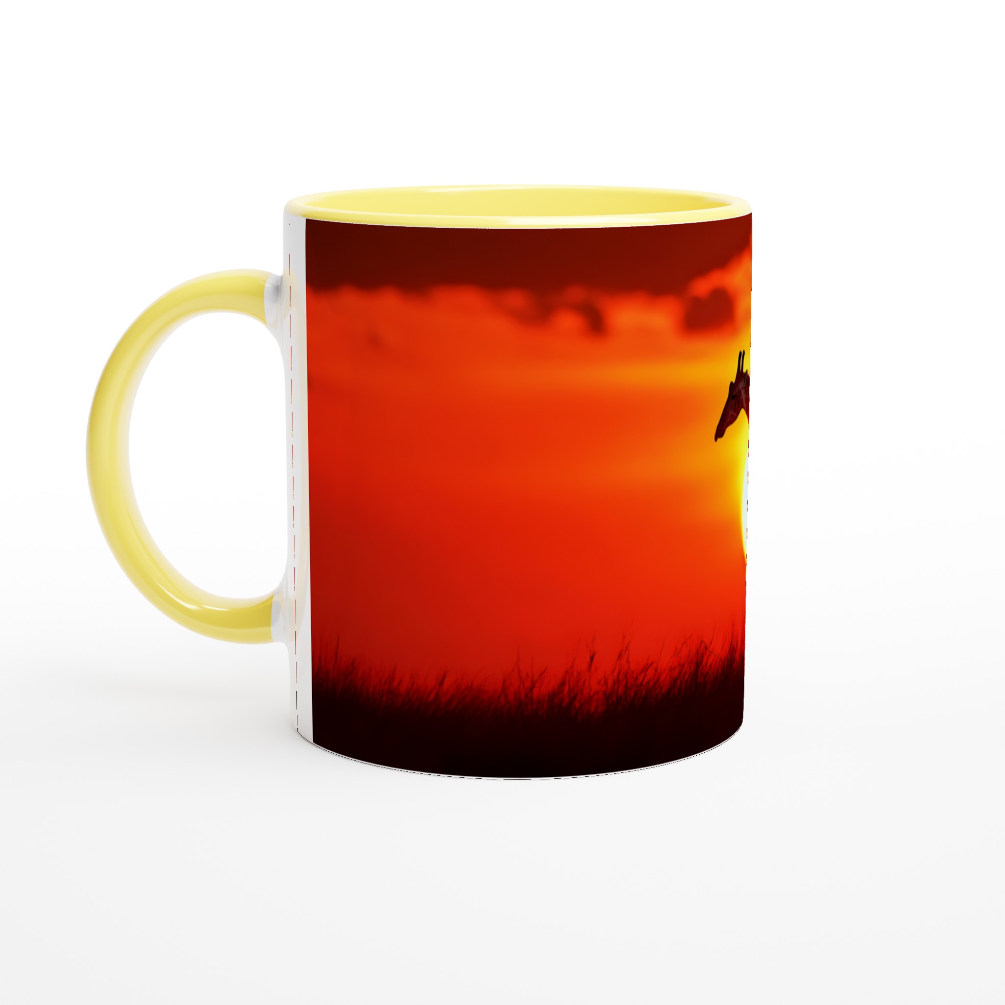 Giraffe Solnedgång Mugg – 11oz Keramisk Kaffemugg i Olika Färger 3 2cec2f95-891e-4e6f-8df1-595cc8abf425