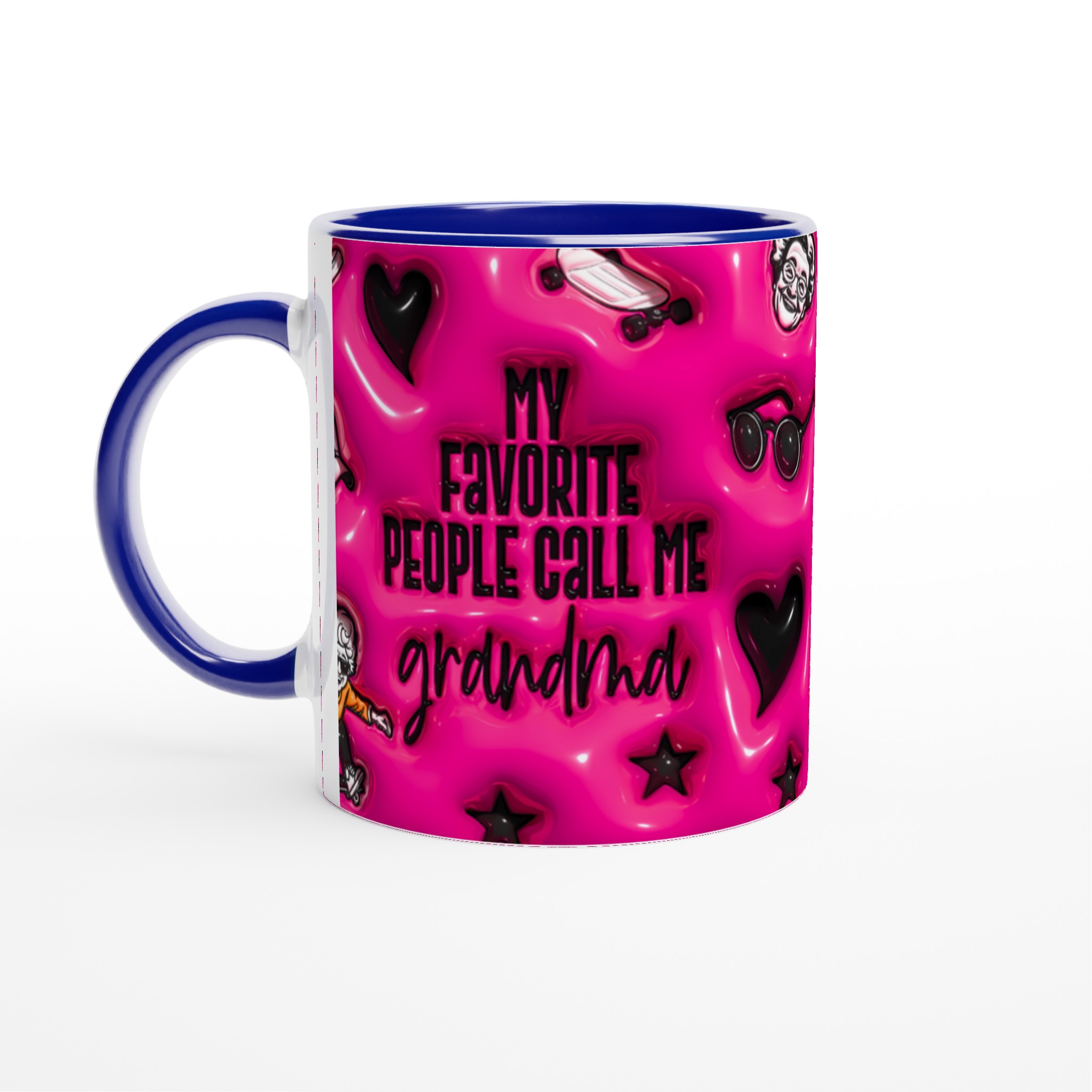 Bästa Farmors Mugg – Rosa Skateboard Grandma Design, 11oz Keramik, Välj Din Färg! 4 2d1d848f-2428-46c9-b6a7-2ea4871e11ae