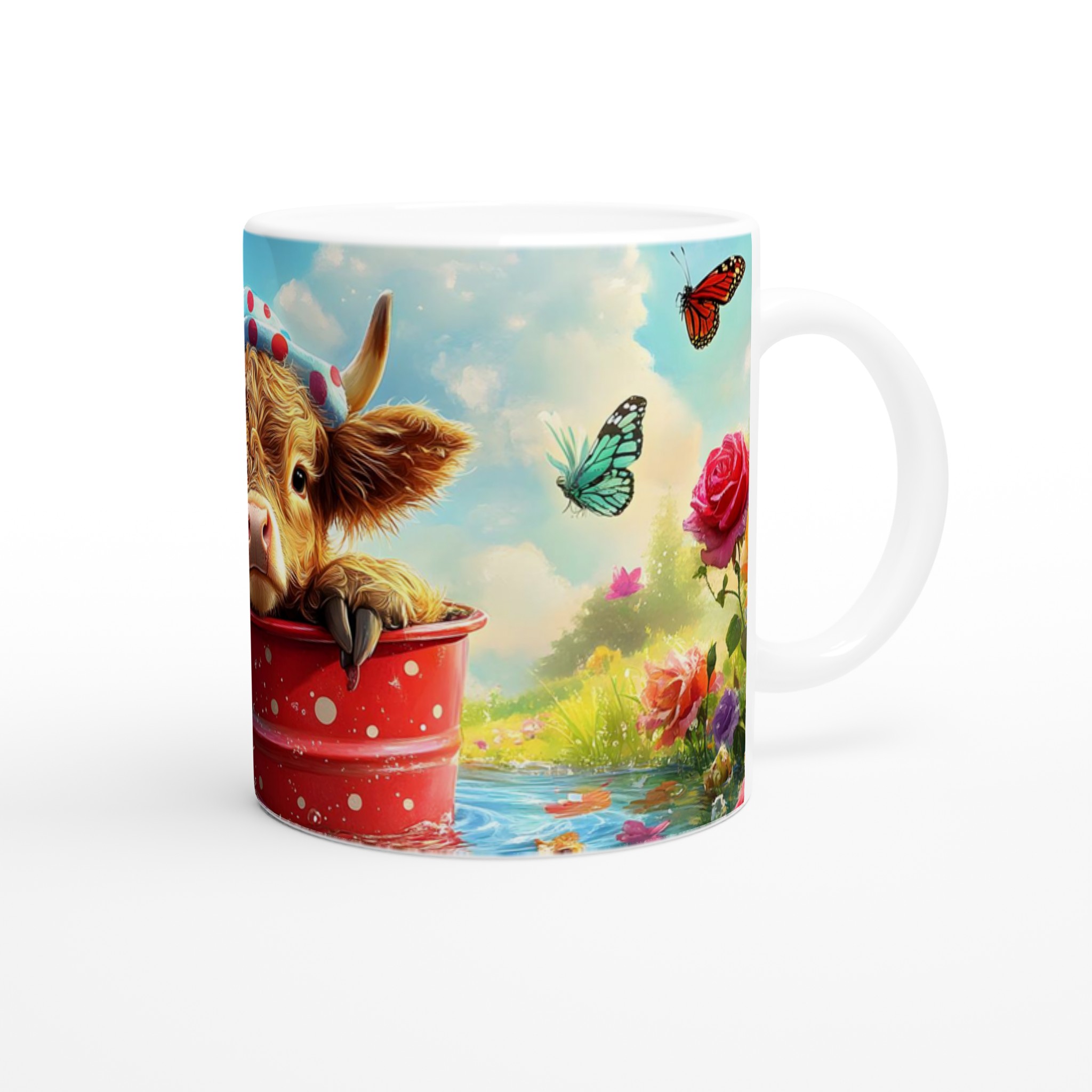 Förtjusande Kalv i Badet Keramisk Mugg – Charmig & Färgstark för Kaffeälskaren 9 2d44f4b7-7b71-4d55-a188-f2086ec8eca2