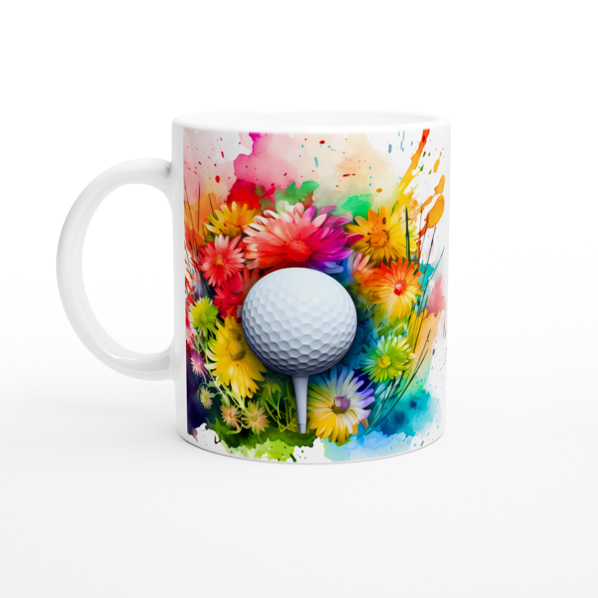 Mångfärgad golfmugg – konstnärlig 11oz keramikmugg för golfentusiasten 1 2d48e8c7-29cf-45ba-9482-452f6e60e216