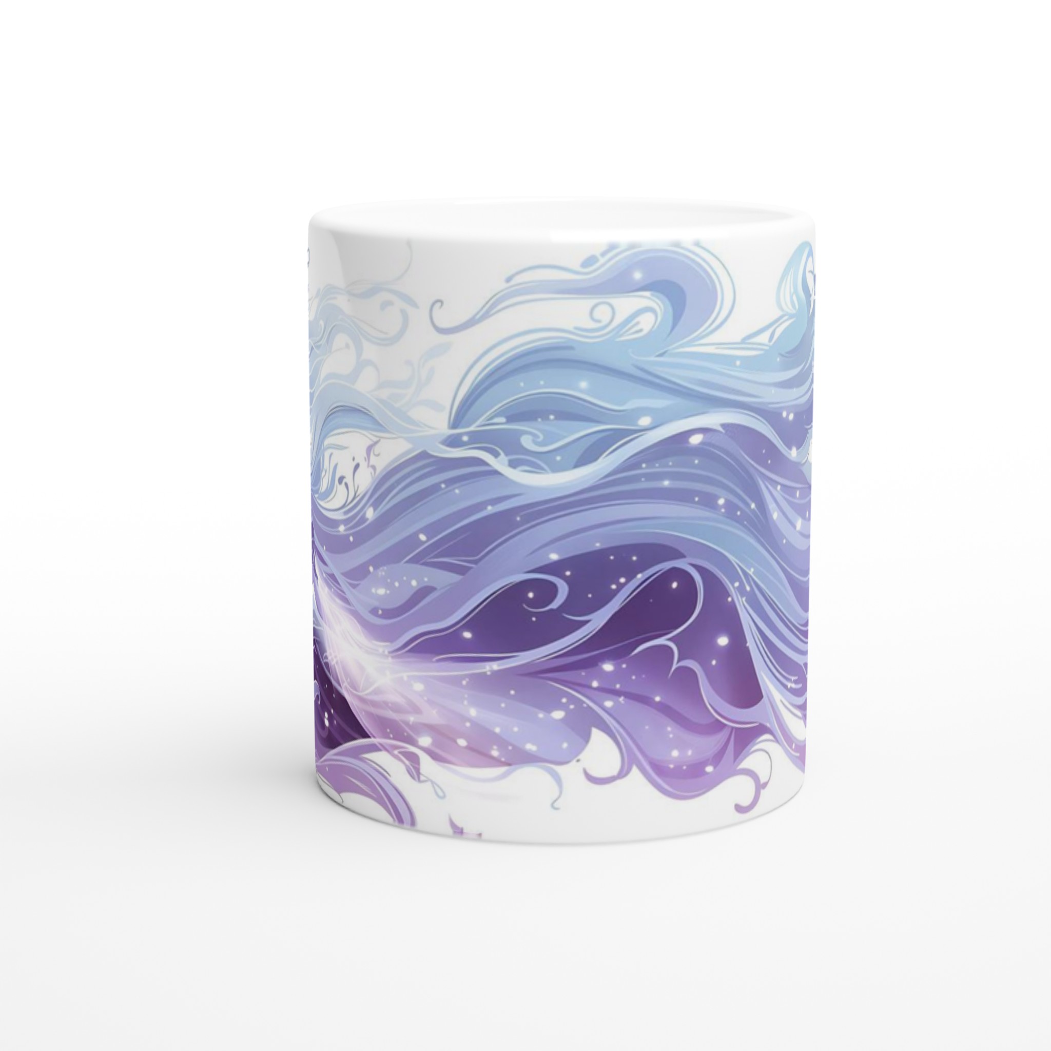 Mystisk Våg Keramikmugg - Skira Lila Toner & Sirlig Design, 11oz Kaffemugg i Ditt Val av Färg 8 2d74b486-67e7-4700-b274-f07dae5e5c44