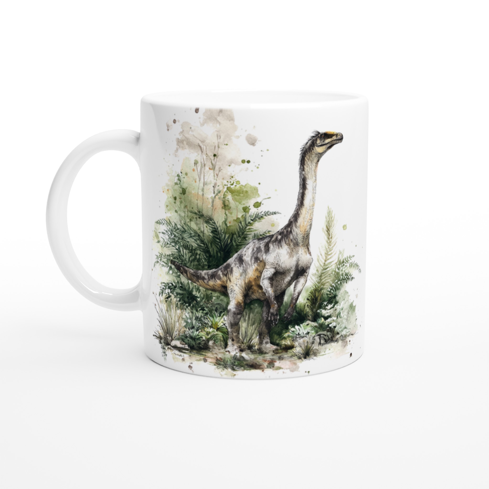 Dinosaurie Vattenfärg Mugg - Stilren 11oz Keramikmugg i ditt Val av Sju Färger 1 2e1a2bea-887b-41f8-ae60-4414f524aaf9