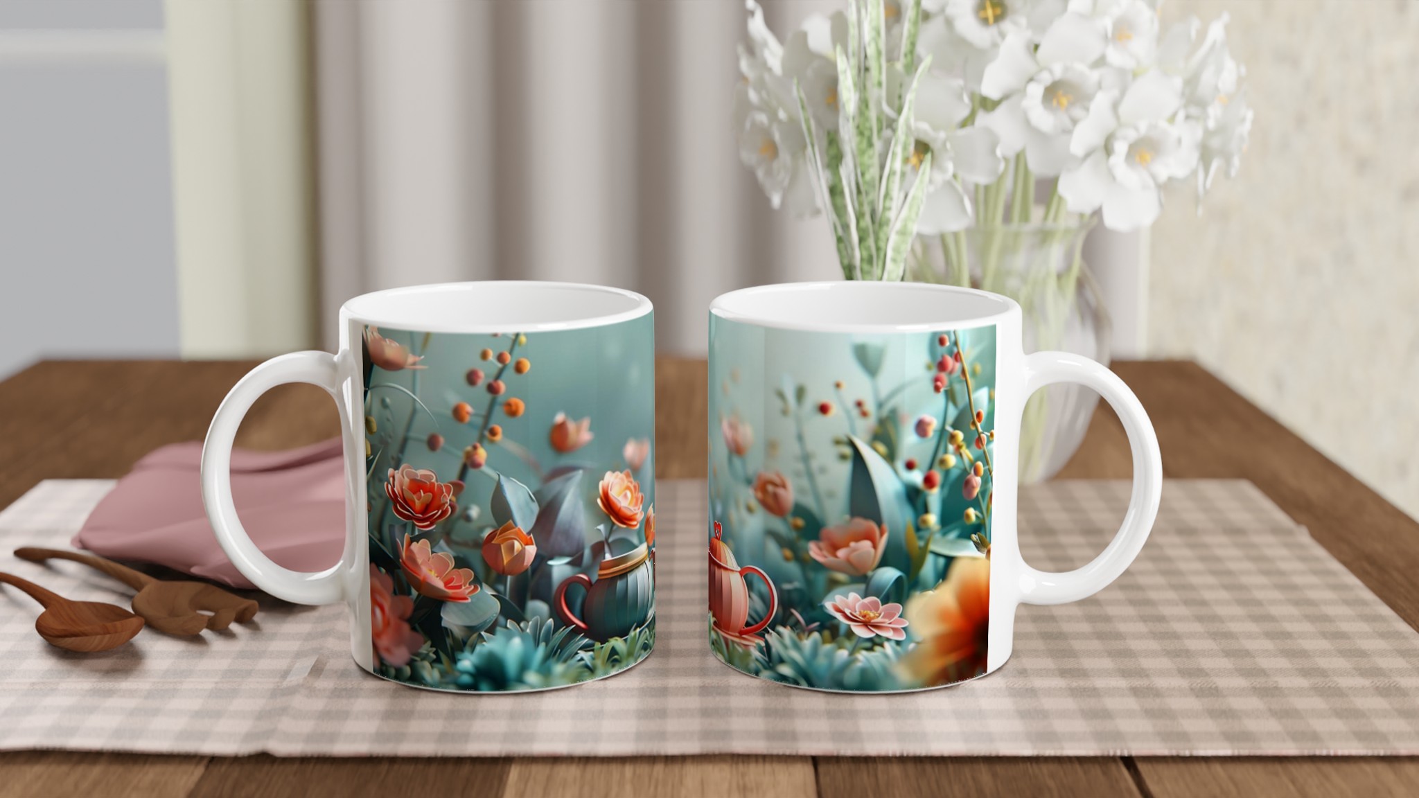Förtrollande Blomsterträdgård 11oz Keramisk Mugg – Drick med Stil i Sju Levande Färger! 10 2e3c07f5-6c72-4824-8279-0ad01284e4ca