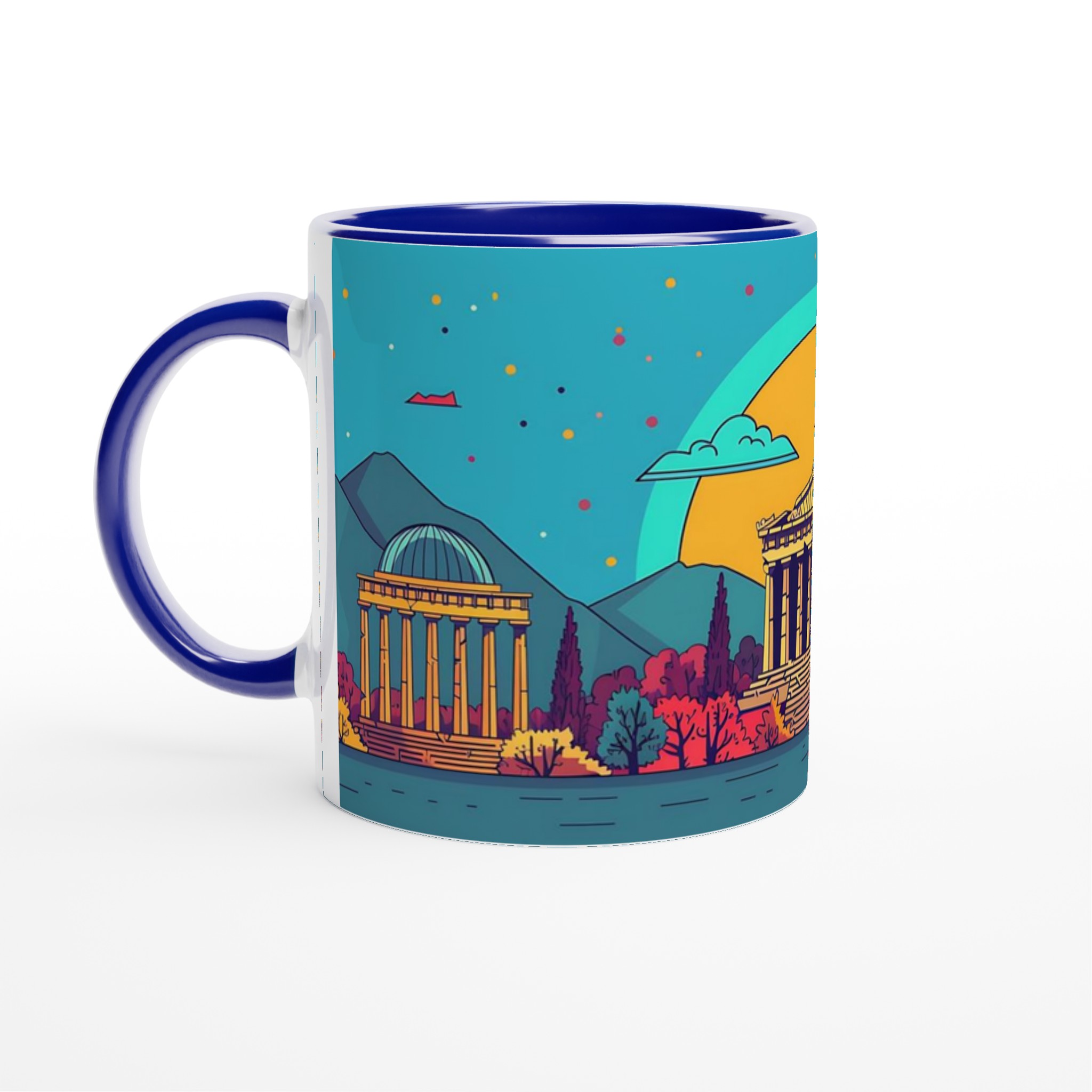 Antikens Charm: 11oz Keramisk Mugg med Popkonst Grekiska Tempel – Välj din färg! 4 2e816ba9-6a61-4785-b0b9-b6de9486ff05
