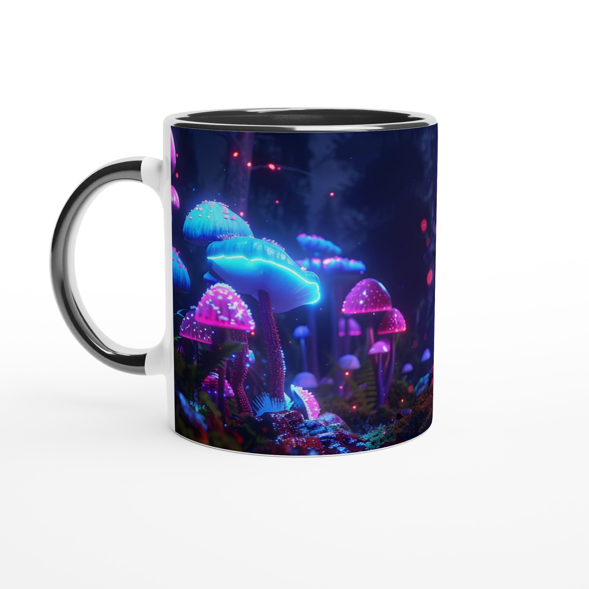 Neon Magisk Skog Mugg – Lysande Svampar & Drömska Färger – 11oz Premium Keramikmugg 7 2e98ea63-07fb-4a8d-bb6b-1b2767bc383c