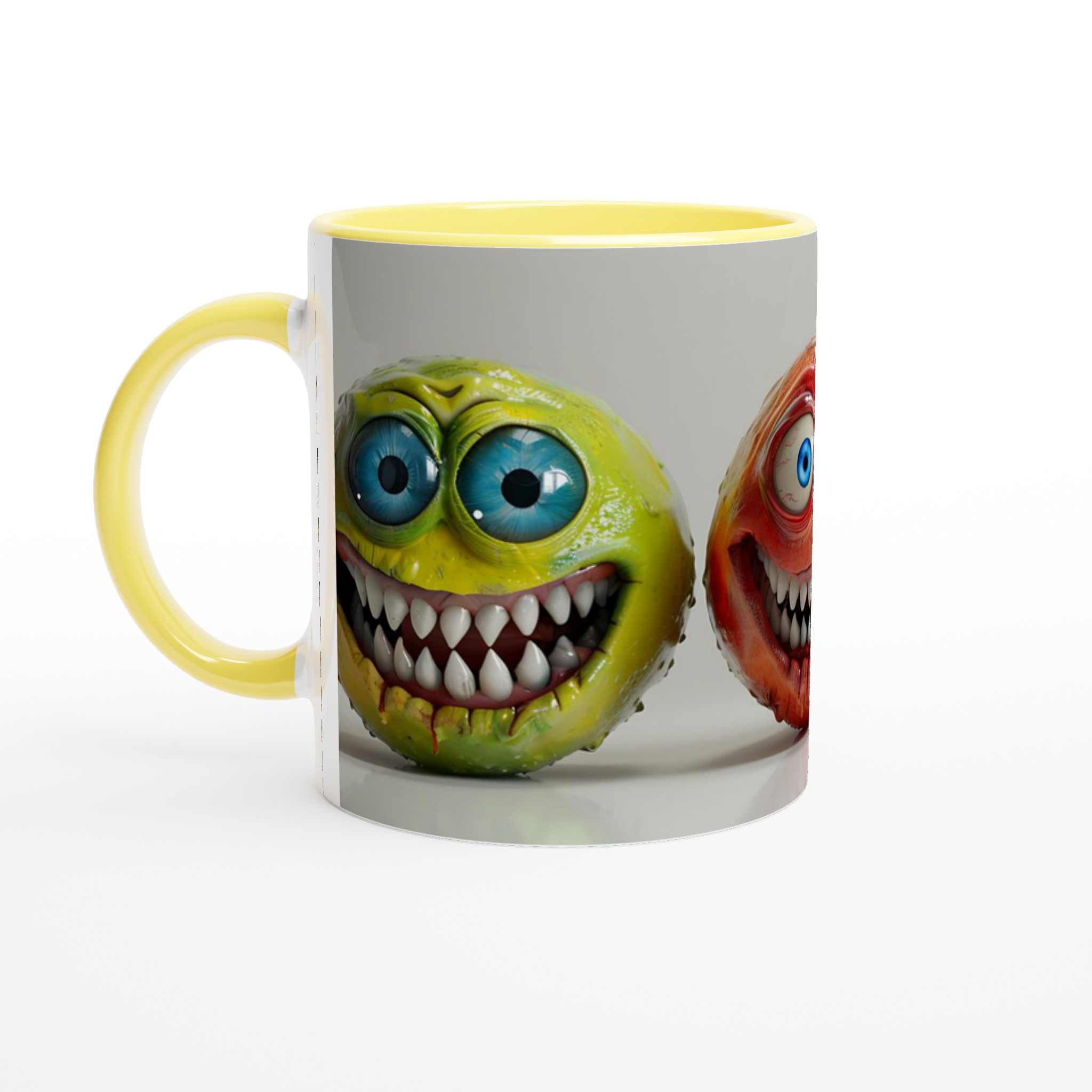Skräckinjagande Smil: 11oz Keramisk Mugg med Livfullt Monsteransikte – Välj din Färg! 3 2ea25289-402d-48ca-aa6b-033897345d2d