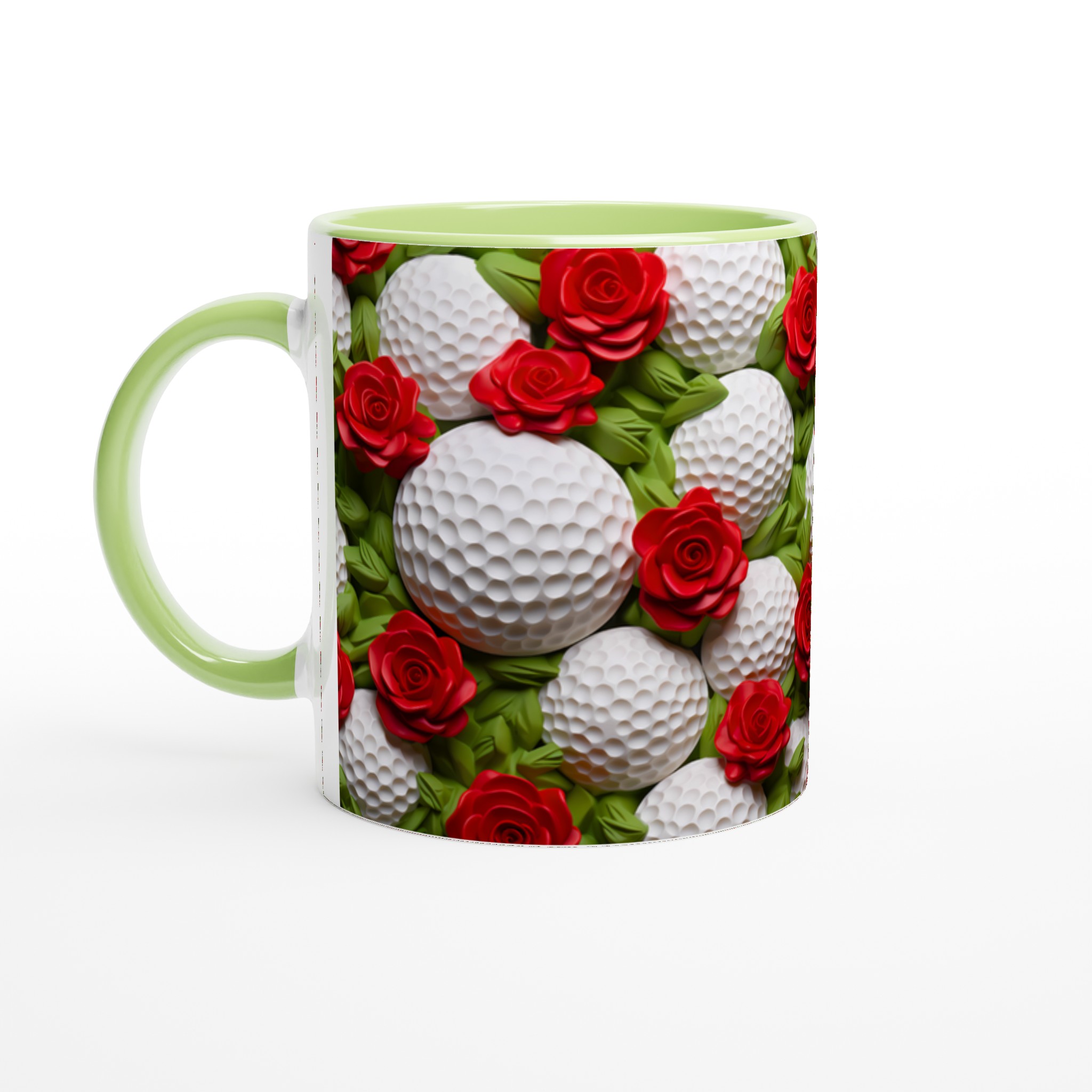 Elegant Golf & Rosor 11oz Keramikmugg – Perfekt Gåva för Golfentusiasten 3 2ed444da-277b-4d33-bfea-e880efac73c4