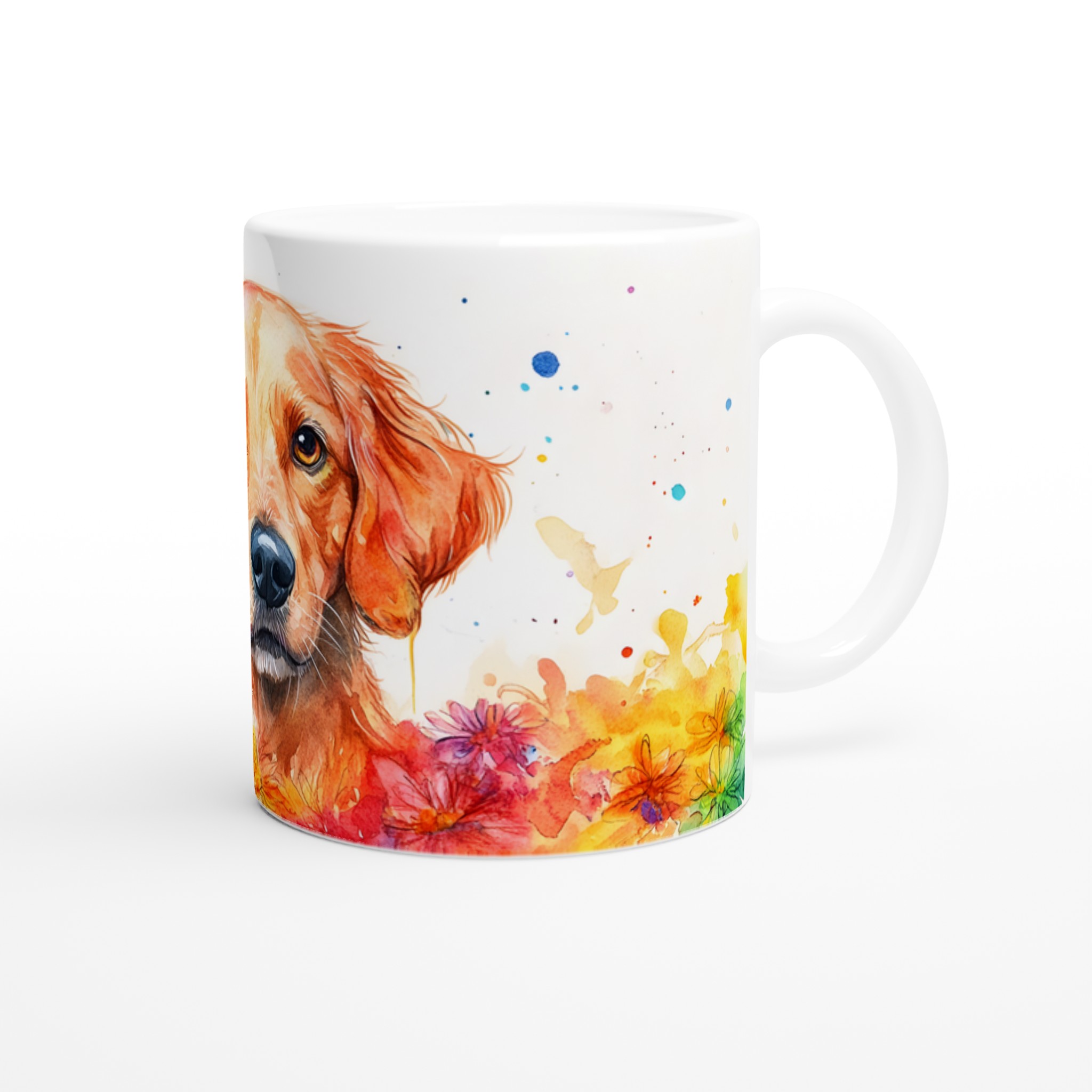 Golden Retriever Akvarellmugg – Färgstark Hundkonst för Kaffe- och Teälskare, 11oz 9 2f2a0db8-32e1-4159-a05b-f8ee4a25f8bb