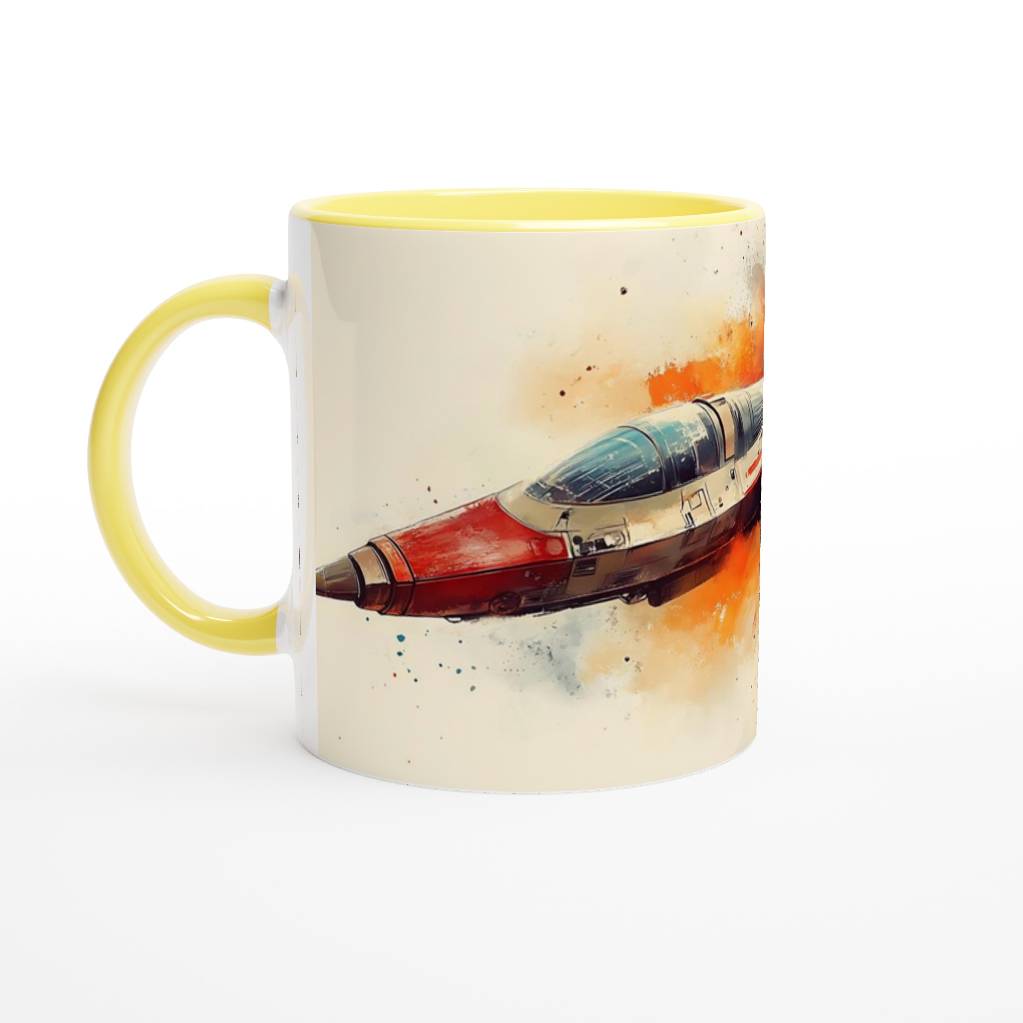 Space Voyage: Dynamic Fighter Jet Mugg – Välj din färg! 3 2f8de133-397e-4bc0-a6bd-c4a346450406