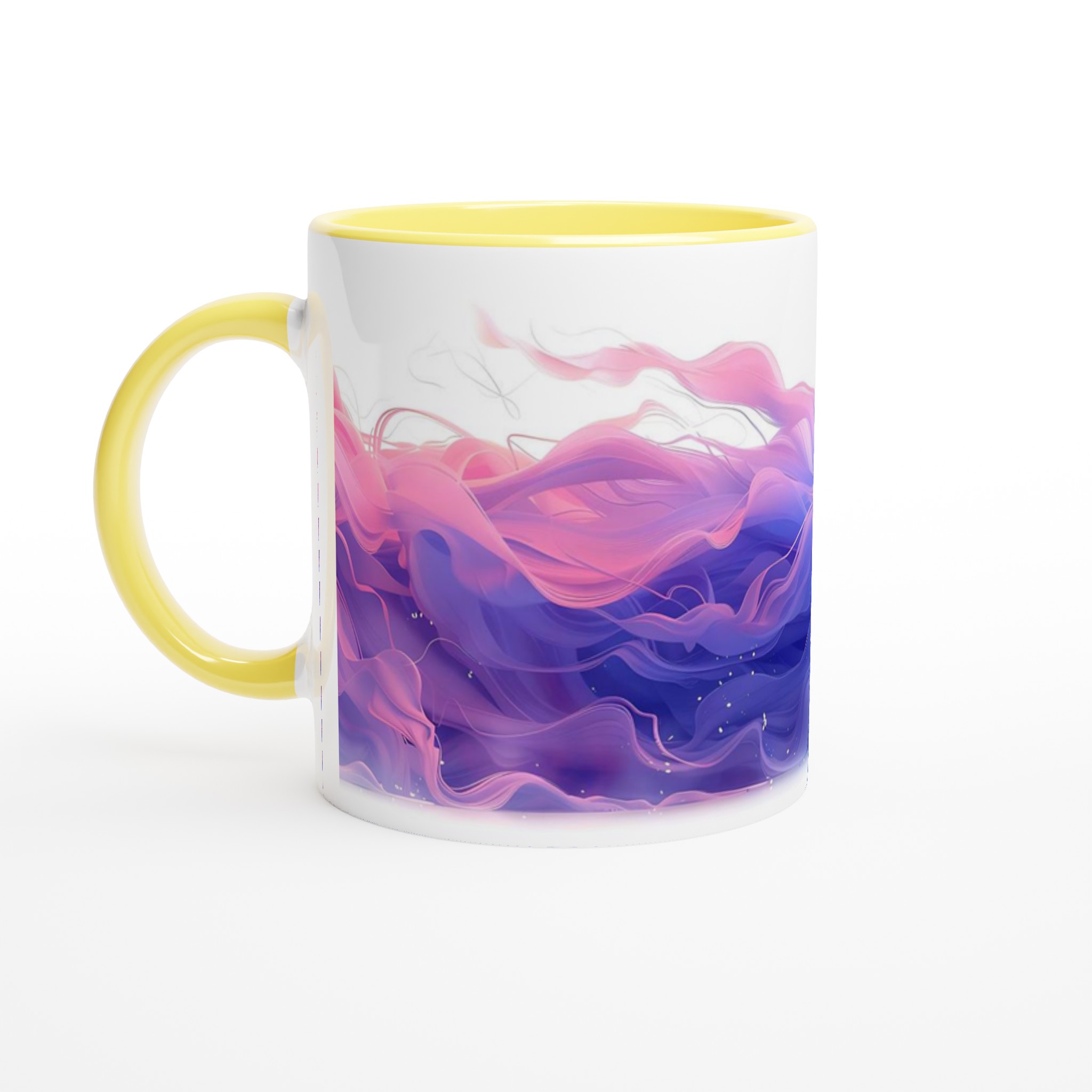 Mystisk Pastell Vågor 11oz Keramisk Mugg – Drömsk Design i Rosa och Blått för Kaffe & Te 5 2f9ab381-7c52-4835-a567-e99594989a63