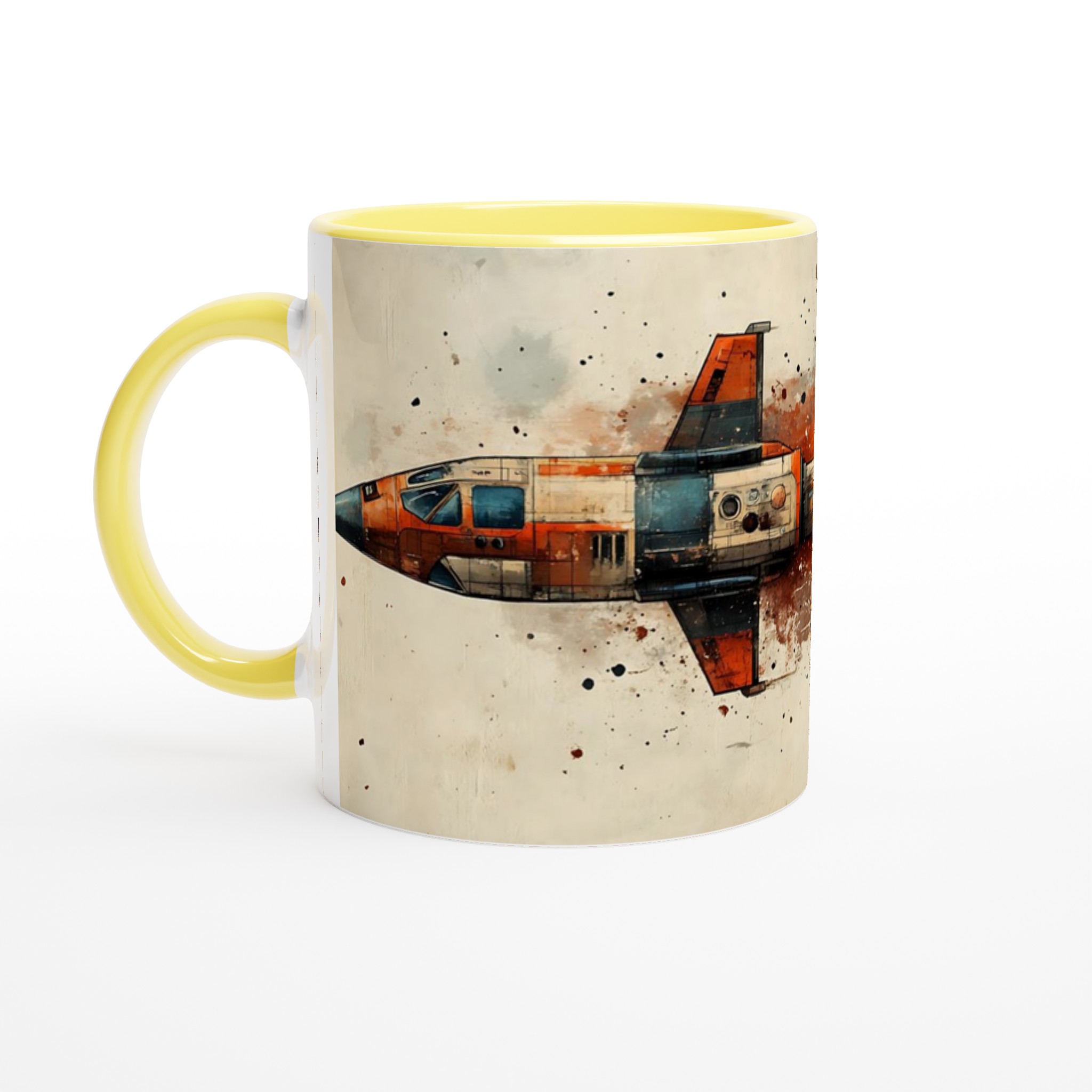 Retro Rymdskepp Mugg – Vild Energitryck i Keramik, Välj Din Färg! 3 2fa84954-7b94-467c-b6bb-60037fa5c507