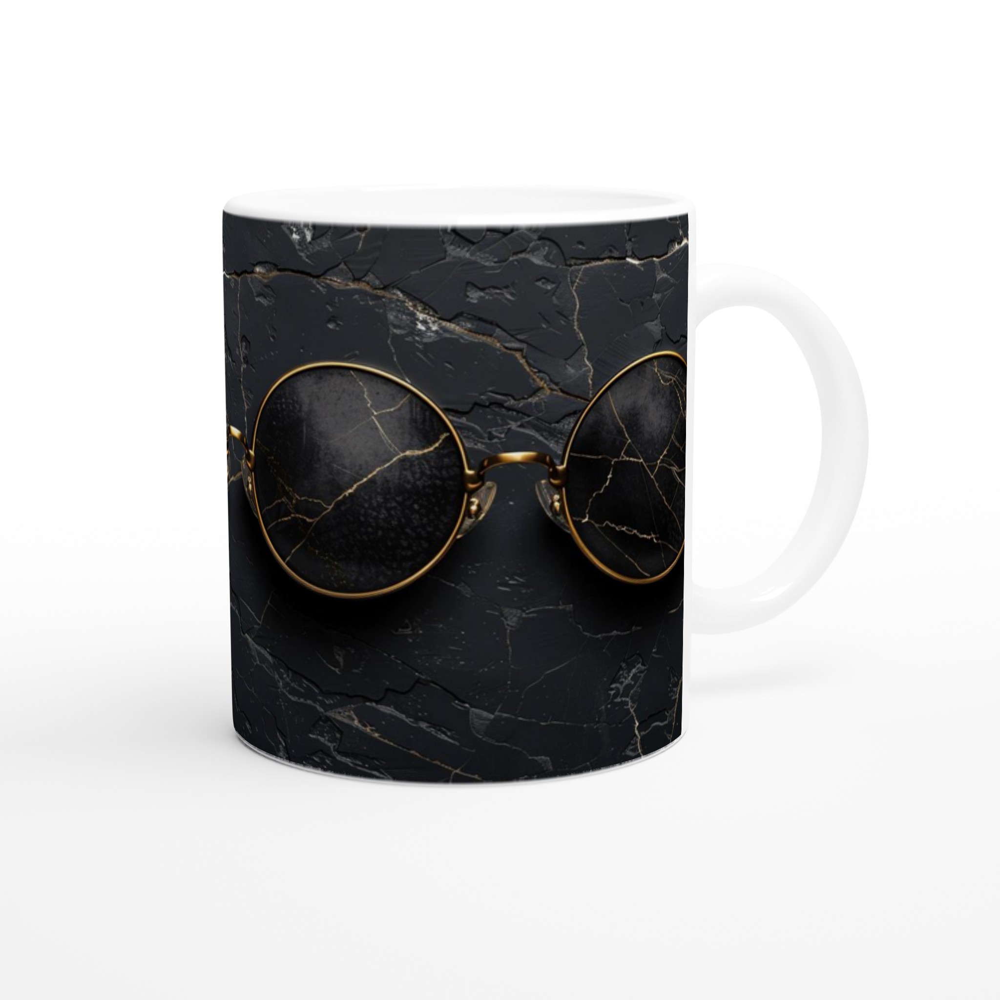 Vit 11oz keramisk mugg med elegant svart och guldmarmor - välj din favoritfärg 9 2fb12e50-c603-412a-9191-e2138dcb274c