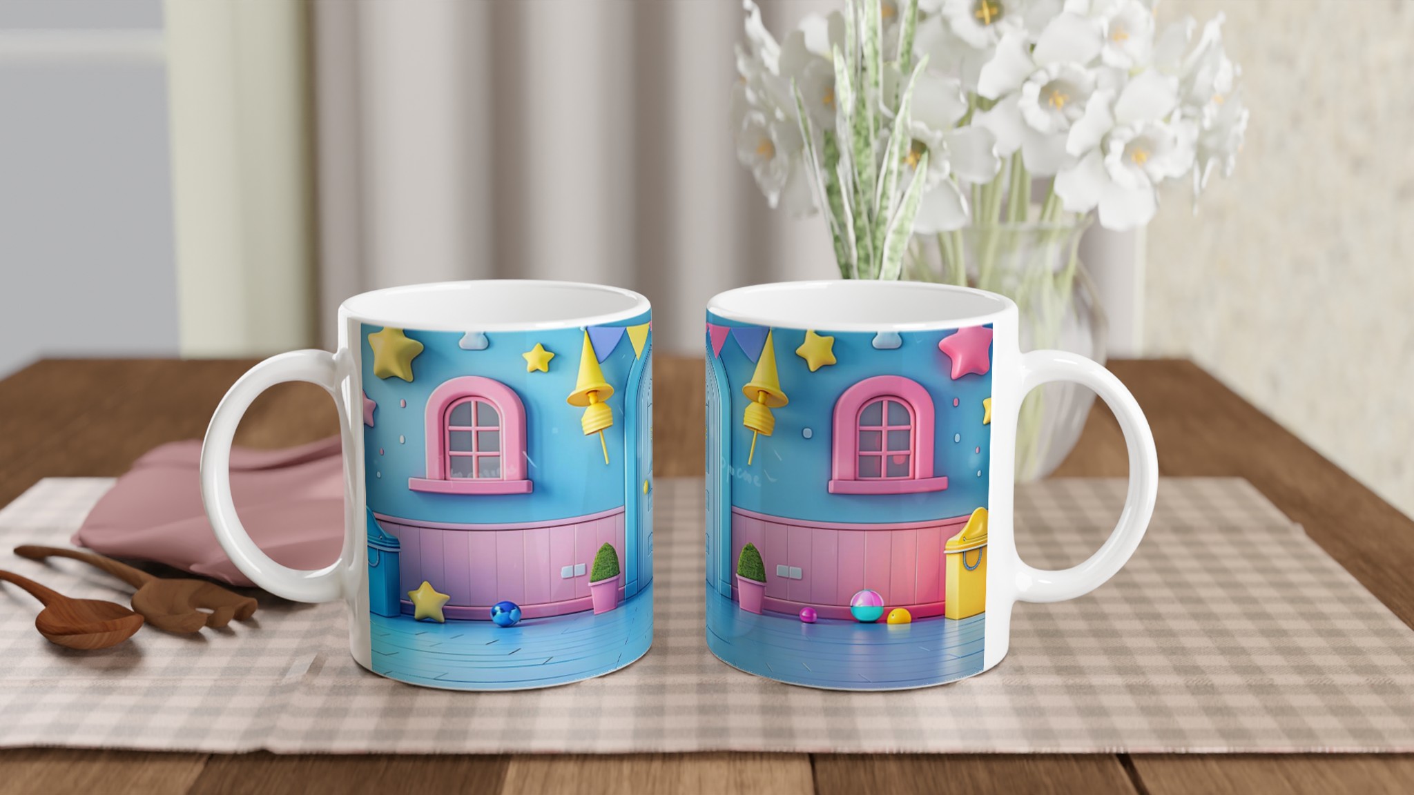 Pastell drömvärld 11oz keramikmugg – En magisk design för barnasinnet, i ditt val av 7 lekfulla färger 11 2fc420e8-1b0b-412e-a11f-a03eecf1325b