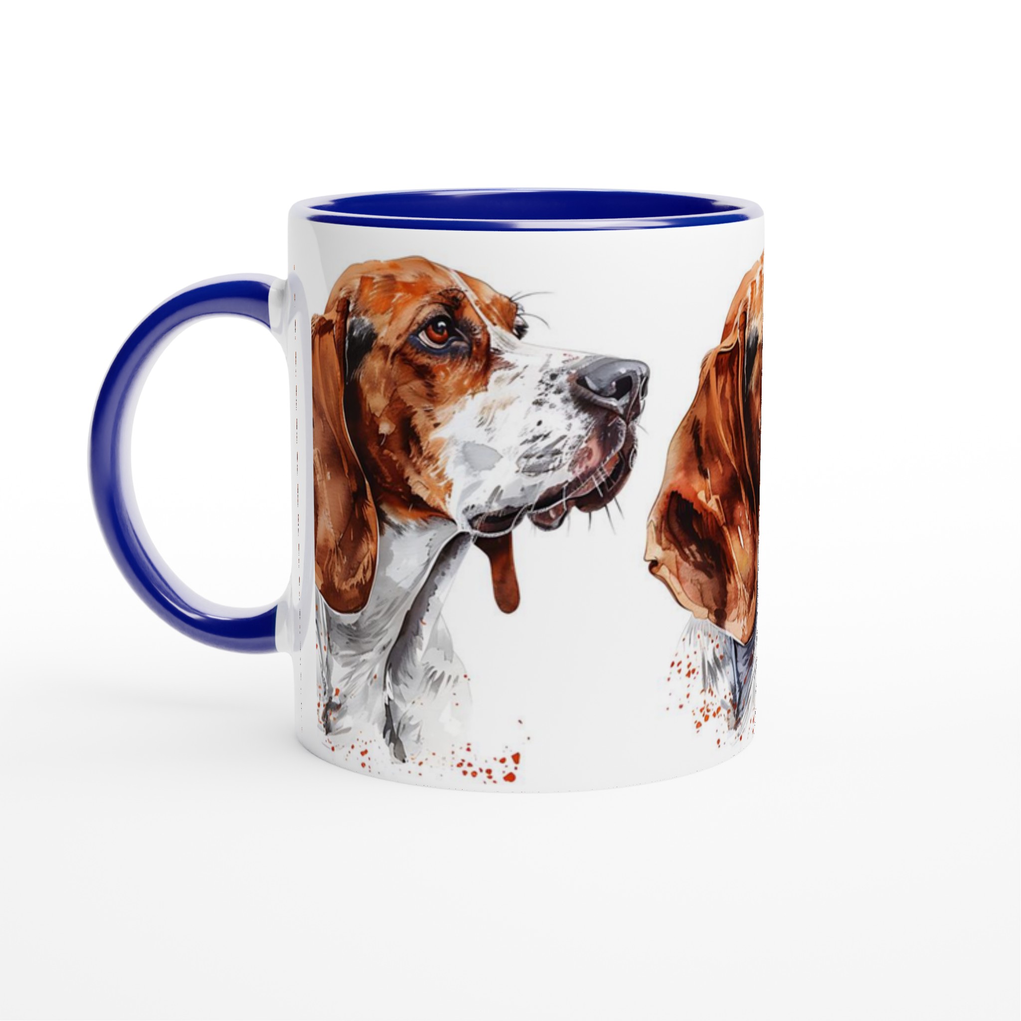 Basset Hound Akvarellmugg – Konstnärlig Hundporträtt för Kaffeälskaren, Välj bland 7 Färger 7 2fcee2fd-d239-4780-b186-1f804cfee219