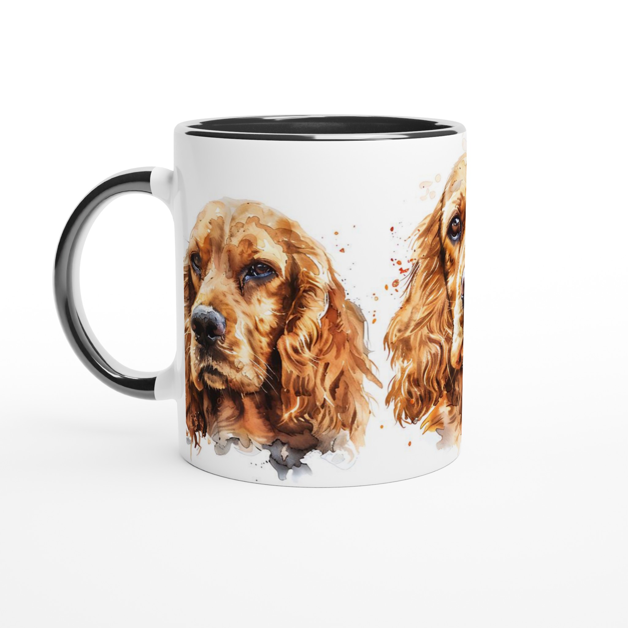 Vacker Cocker Spaniel Akvarellmugg – 11 oz Keramisk Kaffekopp för Hundälskare i Valfri Färg 2 2fef8919-2909-4968-af3a-b9e8c2f4099b