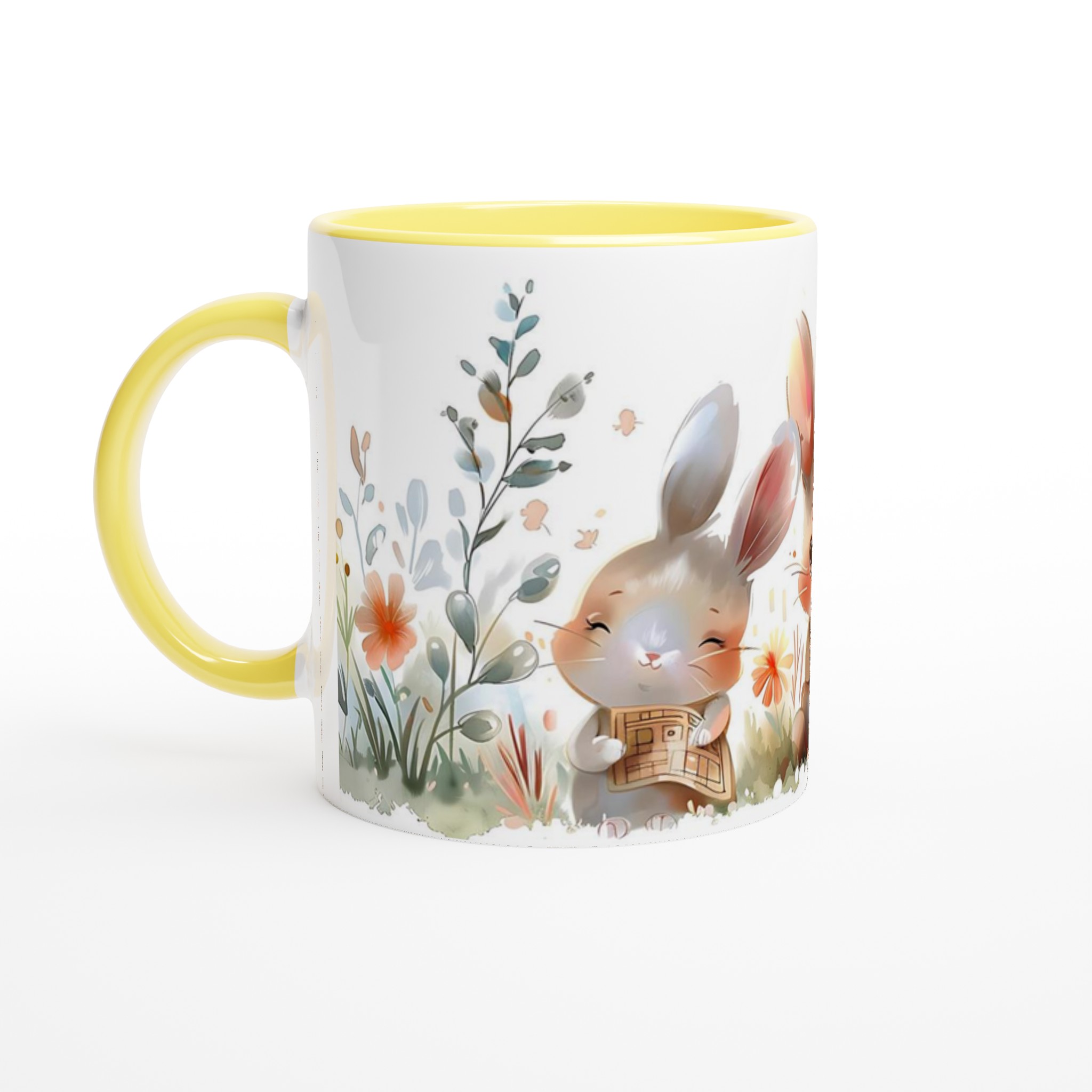 Söta kaniner i blomsteräng – 11oz keramisk mugg för barn och djurälskare i flera färger 5 2ff237b0-460f-4d33-b347-95816c5f4ba5