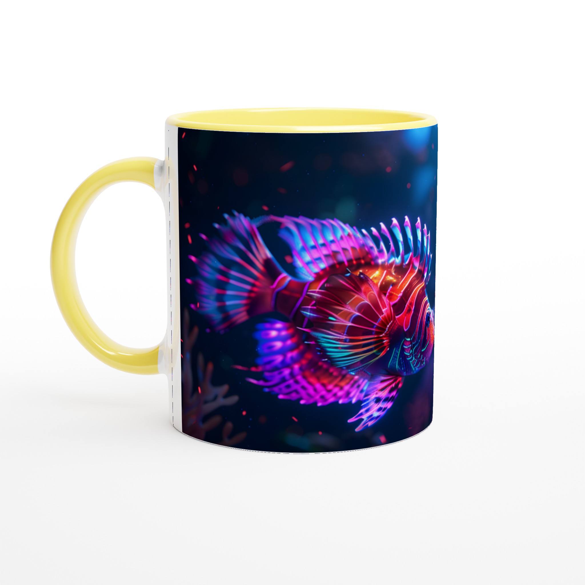 Neon Lionfish Keramikmugg – Levande Havsmotiv i 7 Färger, 11oz 5 3016411a-d5a5-4cd0-bca0-323b6bc02685