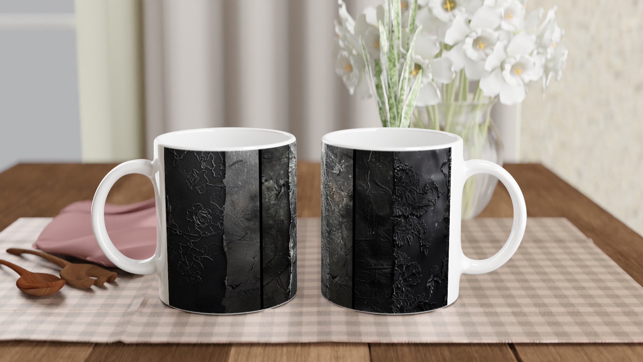 Abstrakt Mörk Textur 11oz Keramisk Mugg – Konstnärlig Elegans för Din Dryck 10 301836f8-da1a-4655-9c54-9507d1b17c8f