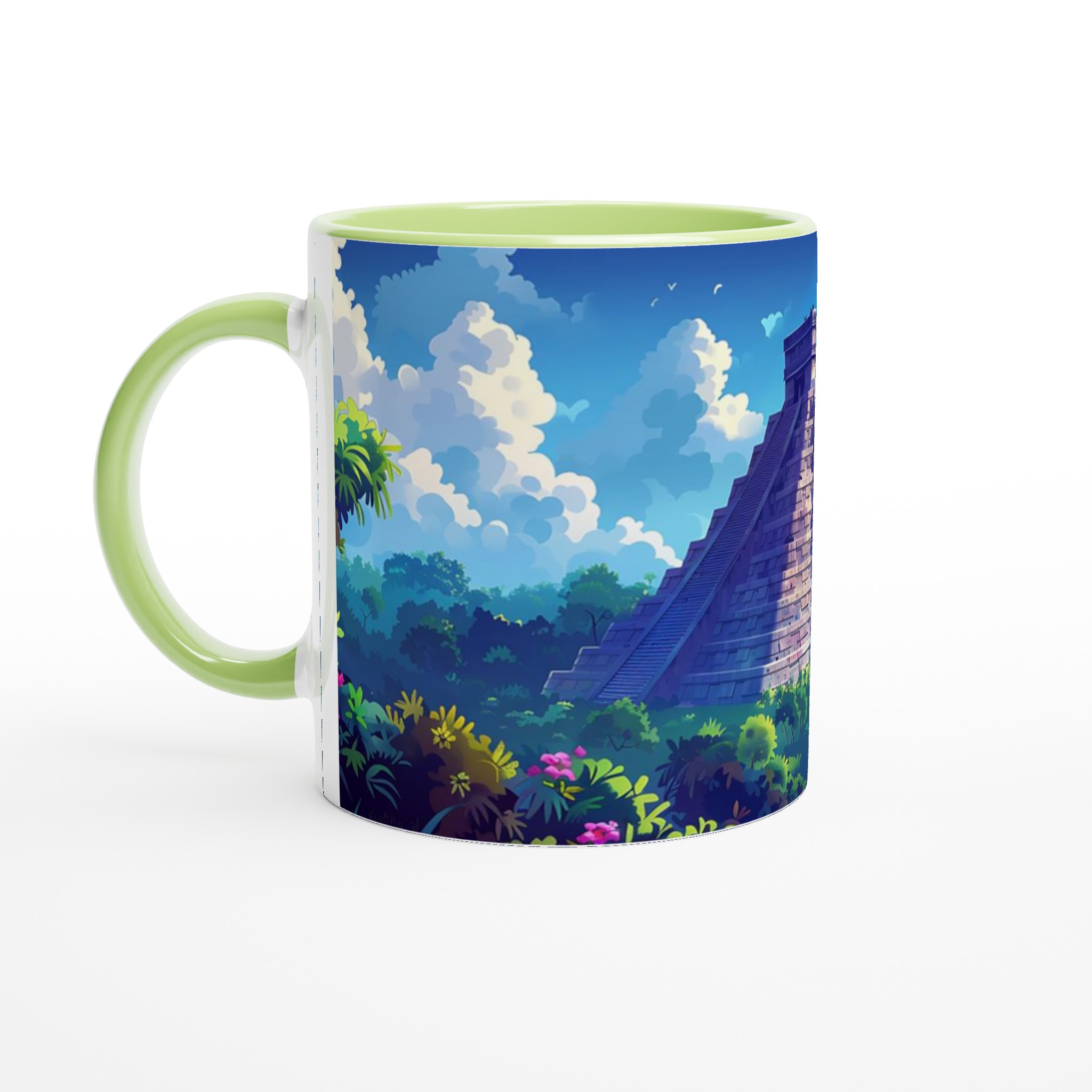 Chichen Itza Magi Mugg – Levande Maya Pyramiddesign på 11oz keramikmugg i ditt val av färg 3 301c84fc-cb9f-4bad-bc58-1f9a13a6ce46