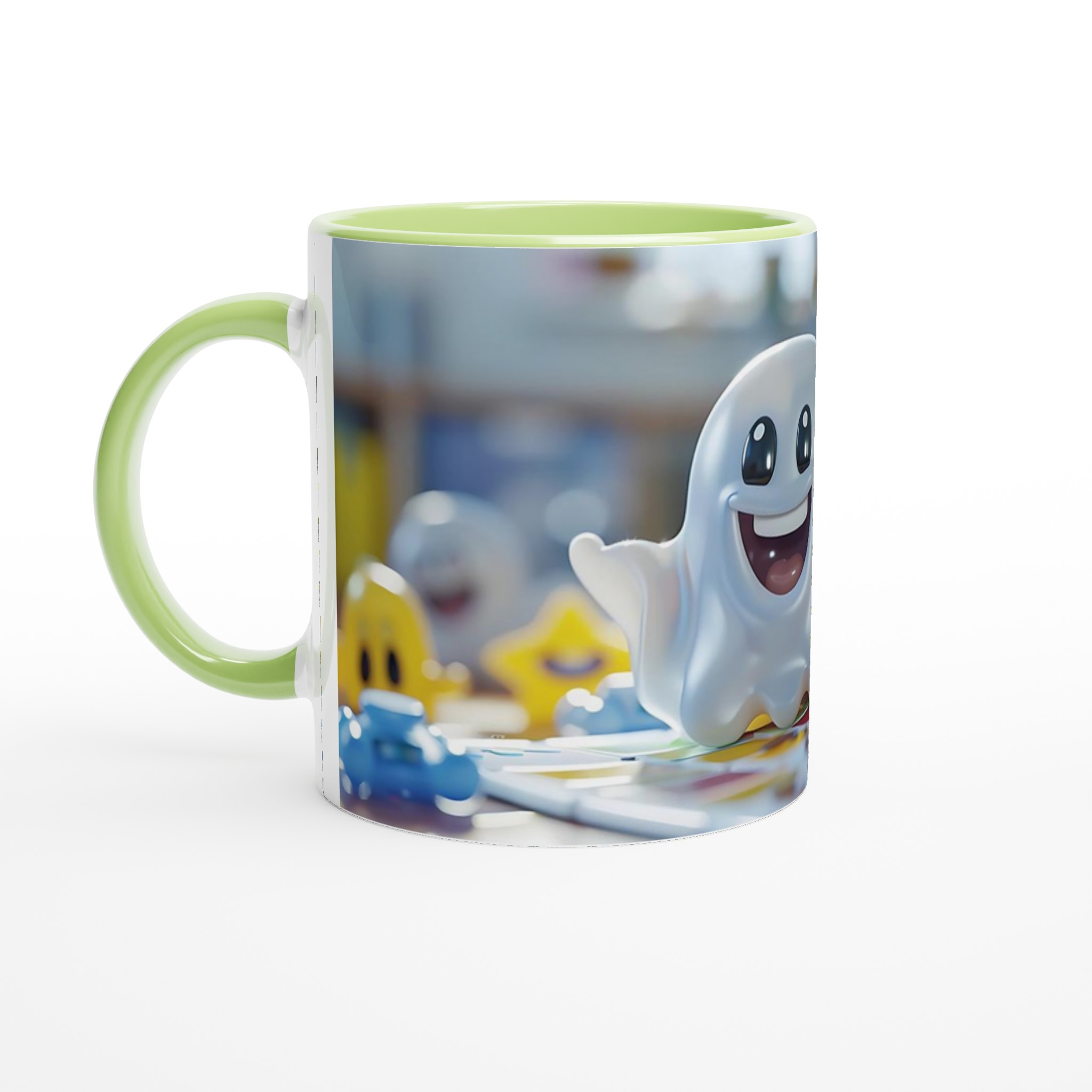 Glad Spöke Keramikmugg - Charmig & Färgglad 11oz Kaffekopp för Lekfulla Stunder 3 302cbeca-a34e-44e5-a869-a01ab6bb34c2